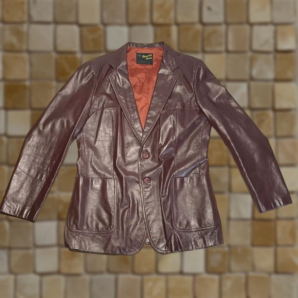 Vintage VINTAGE House Men Leather Jacket Coat Size 44 Brown 90s Casual Mens Size US S / EU 44-46 / 1 - 1 Thumbnail