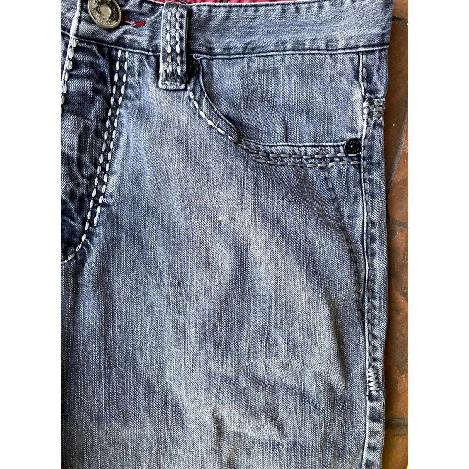 Coogi VINTAGE COOGI Denim Jeans Mens 34x34 Distressed Grunge Cyber Emo - 90s Bootcut Jeans Mens Size US 35 - 5 Thumbnail