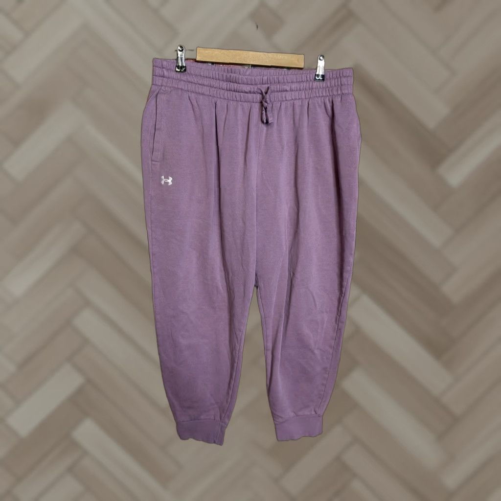 Under Armour Under Armour Pants Women XXL Fleece Logo Jogger Purple Lined Activewear 2XL Women’s Size 40" / US 18 - 1 Thumbnail