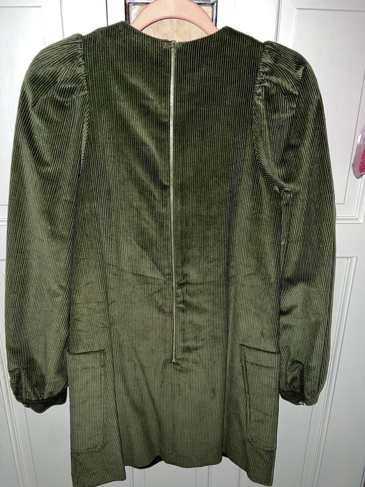 Ted Baker Corduroy A-Line Mini Dress  Olive  Size 0 - stein-coach.com