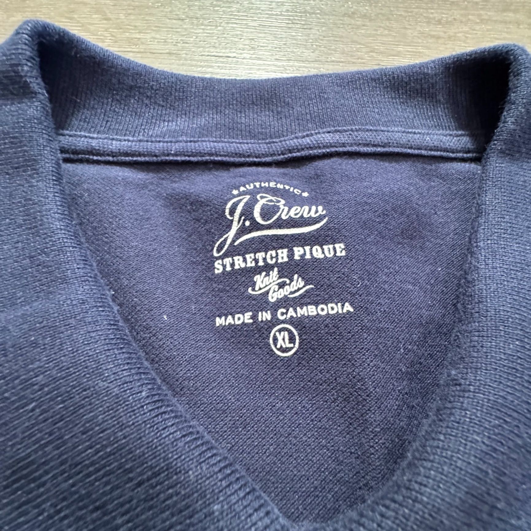 J.Crew J.CREW Polo Shirt Mens XL Blue Stretch Pique Knit Short Sleeve Pocket Cotton Polo Size US XL / EU 56 / 4 - 3 Thumbnail