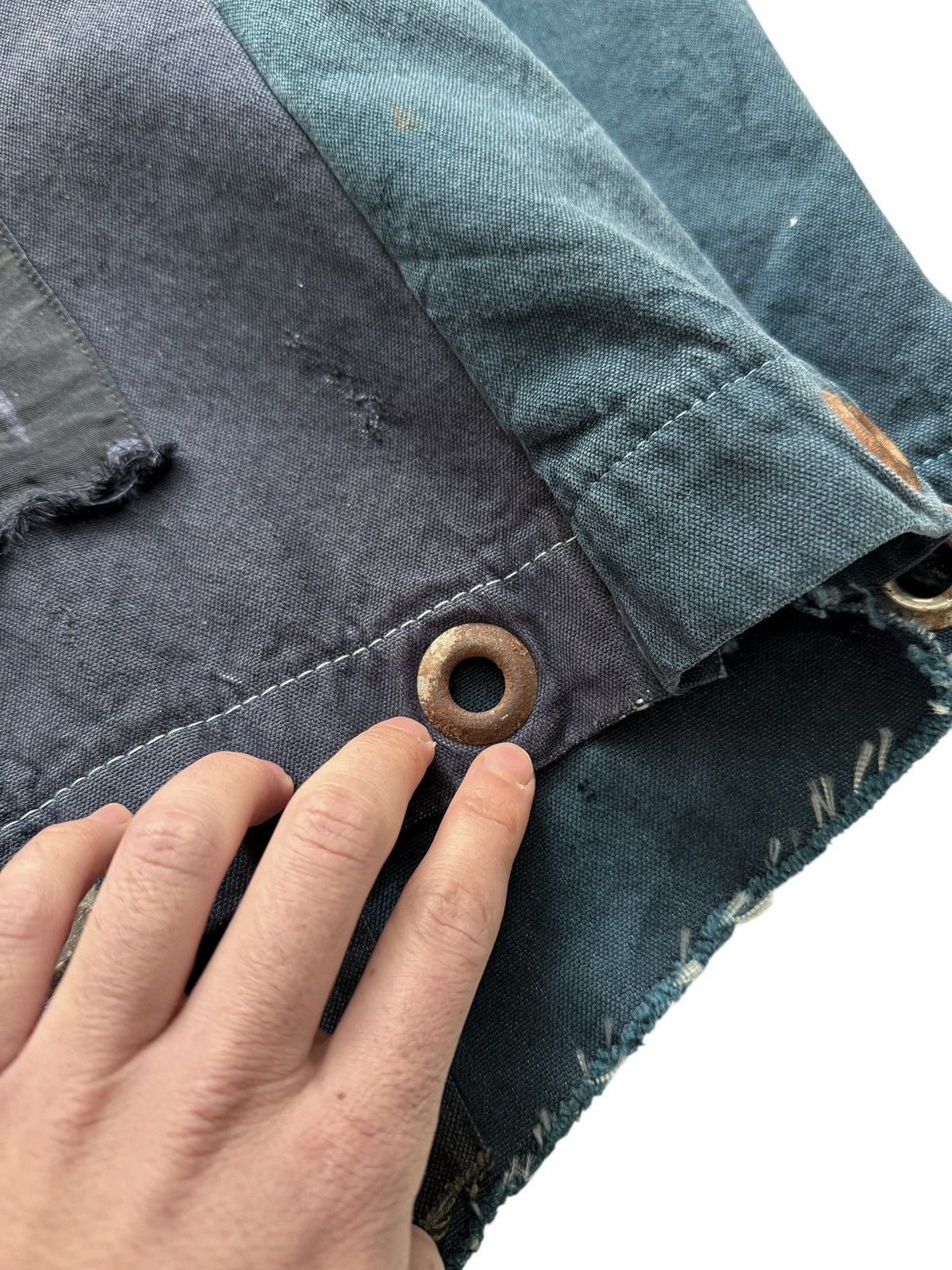 Greg Lauren 2014 OG THE BLUE Patchwork Mailbag Blazer Size US S / EU 44-46 / 1 - 15 Thumbnail