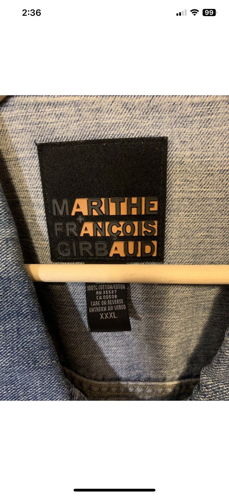 Marithe + Francois Girbaud Vintage Marithe Francois Girbaud mens sz XXXL denim jacket Size US XXL / EU 58 / 5 - 2 Thumbnail