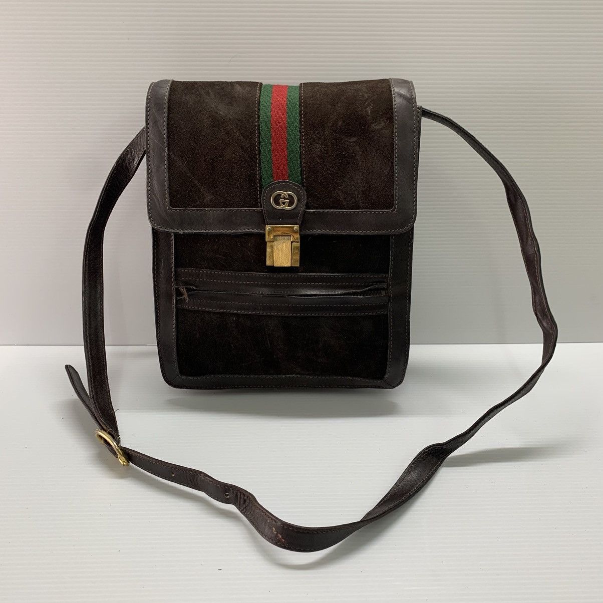 Gucci Parfums Suede Leather Slingbag