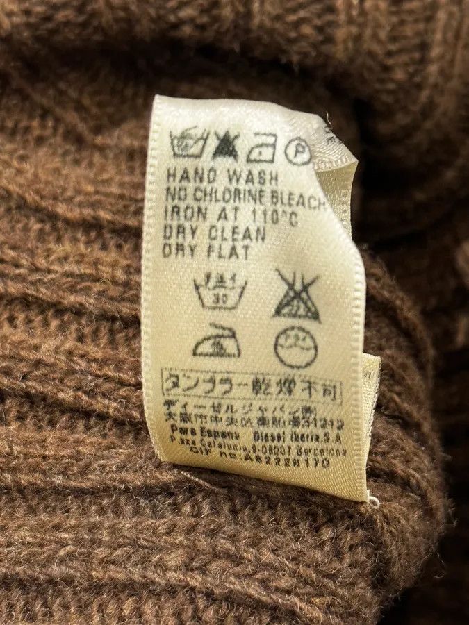 Diesel 2000s Diesel Brown Wool Relaxed Cozy Beanie Cap Size ONE SIZE - 8 Thumbnail