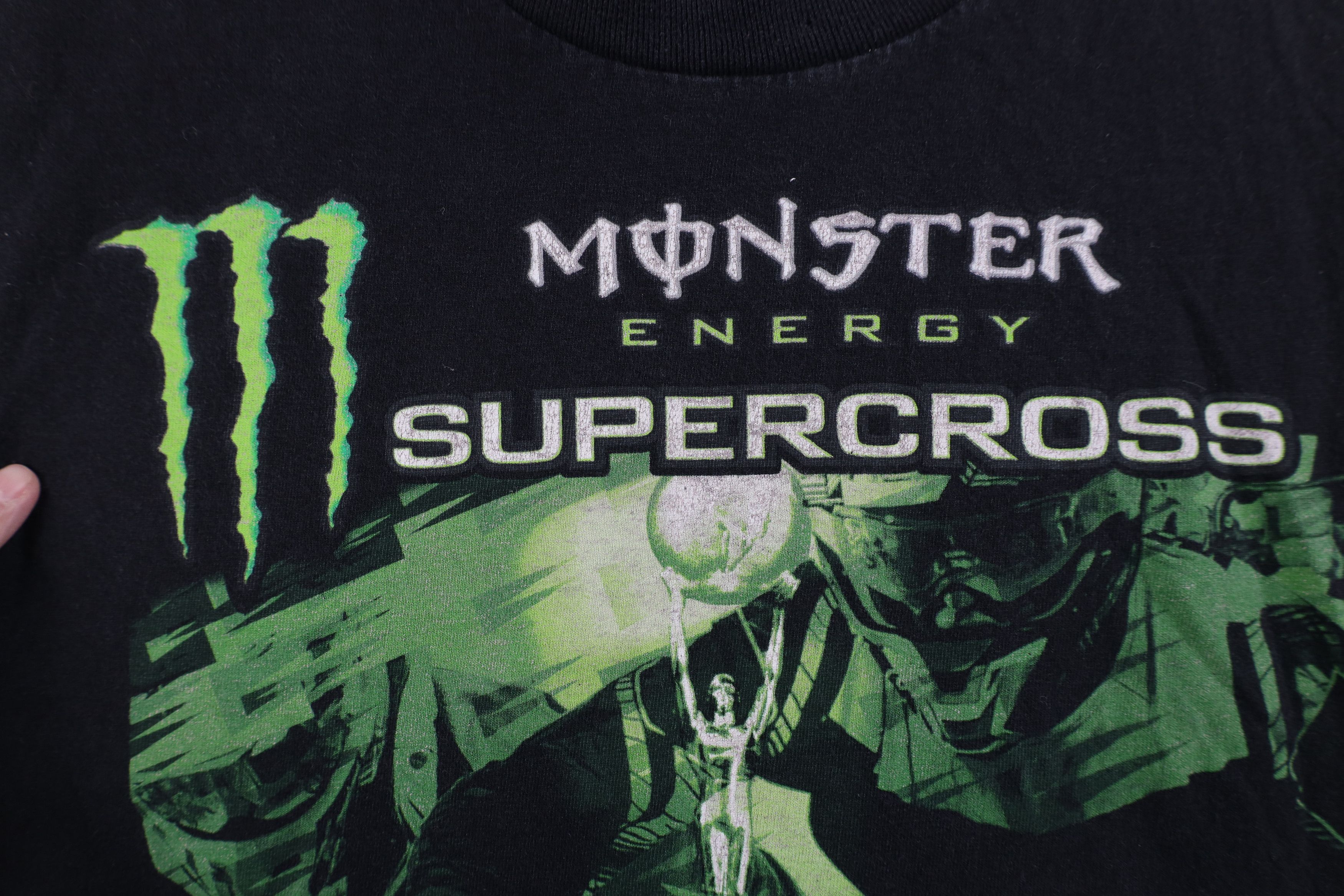 Vintage Energy Supercross Motorcycle Racing T-Shirt Black