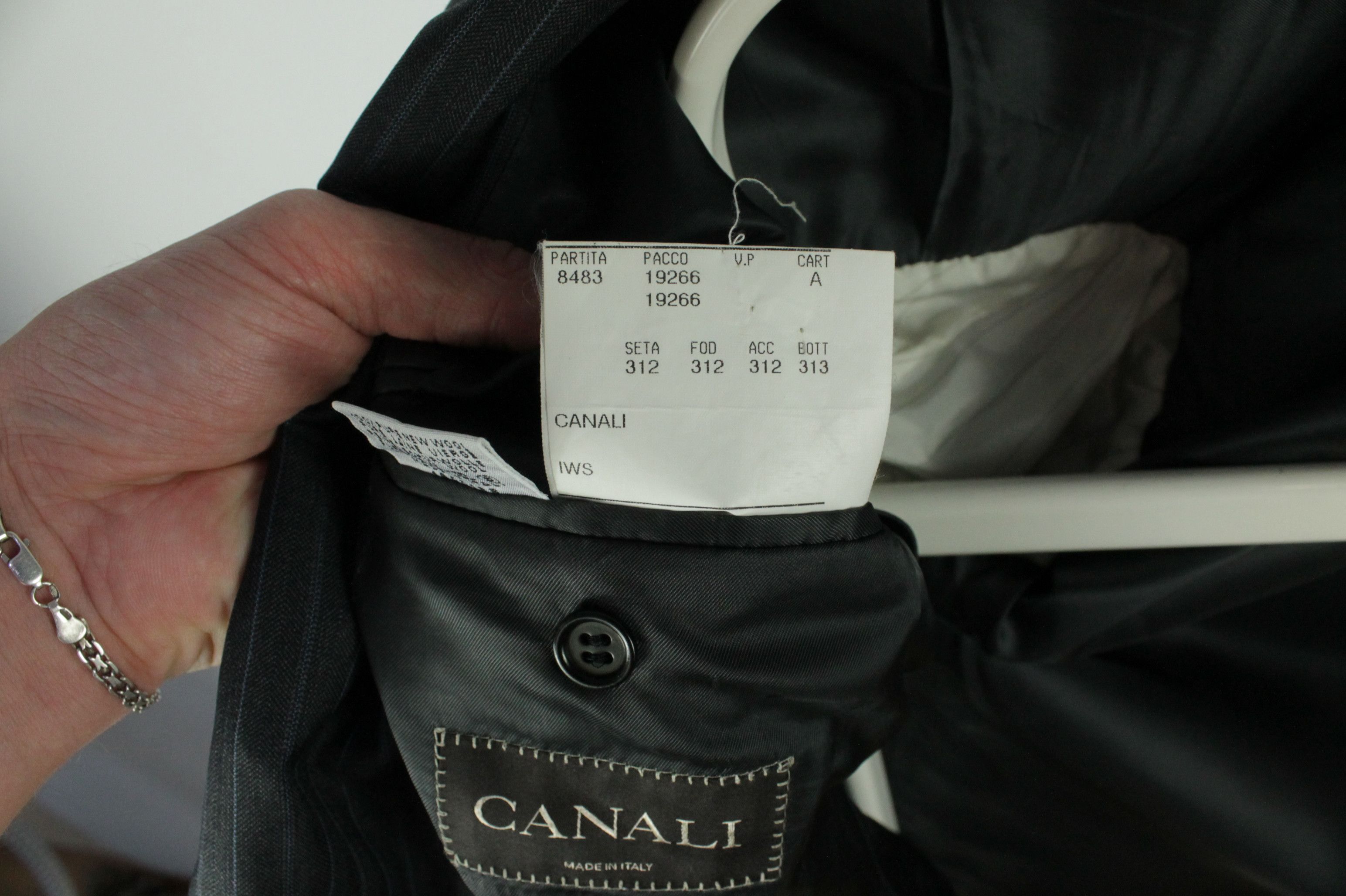Canali Canali Gray Wool Striped Blazer Jacket Men's Size US M / EU 48-50 / 2 - 10 Thumbnail