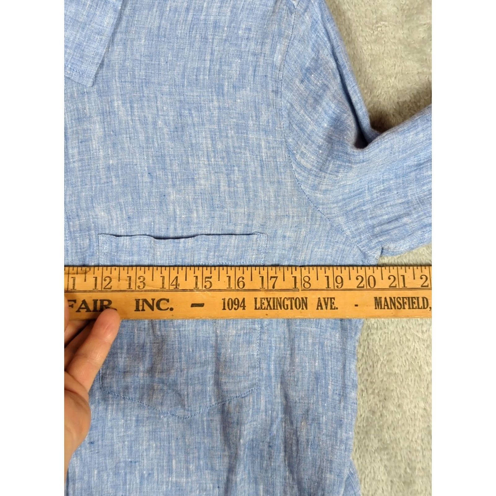 Gap Gap Women’s Blue Linen Button-Up Shirt M Casual Beach Nautical Dressy Everyday Shirt Size M / US 6-8 / IT 42-44 - 7 Thumbnail