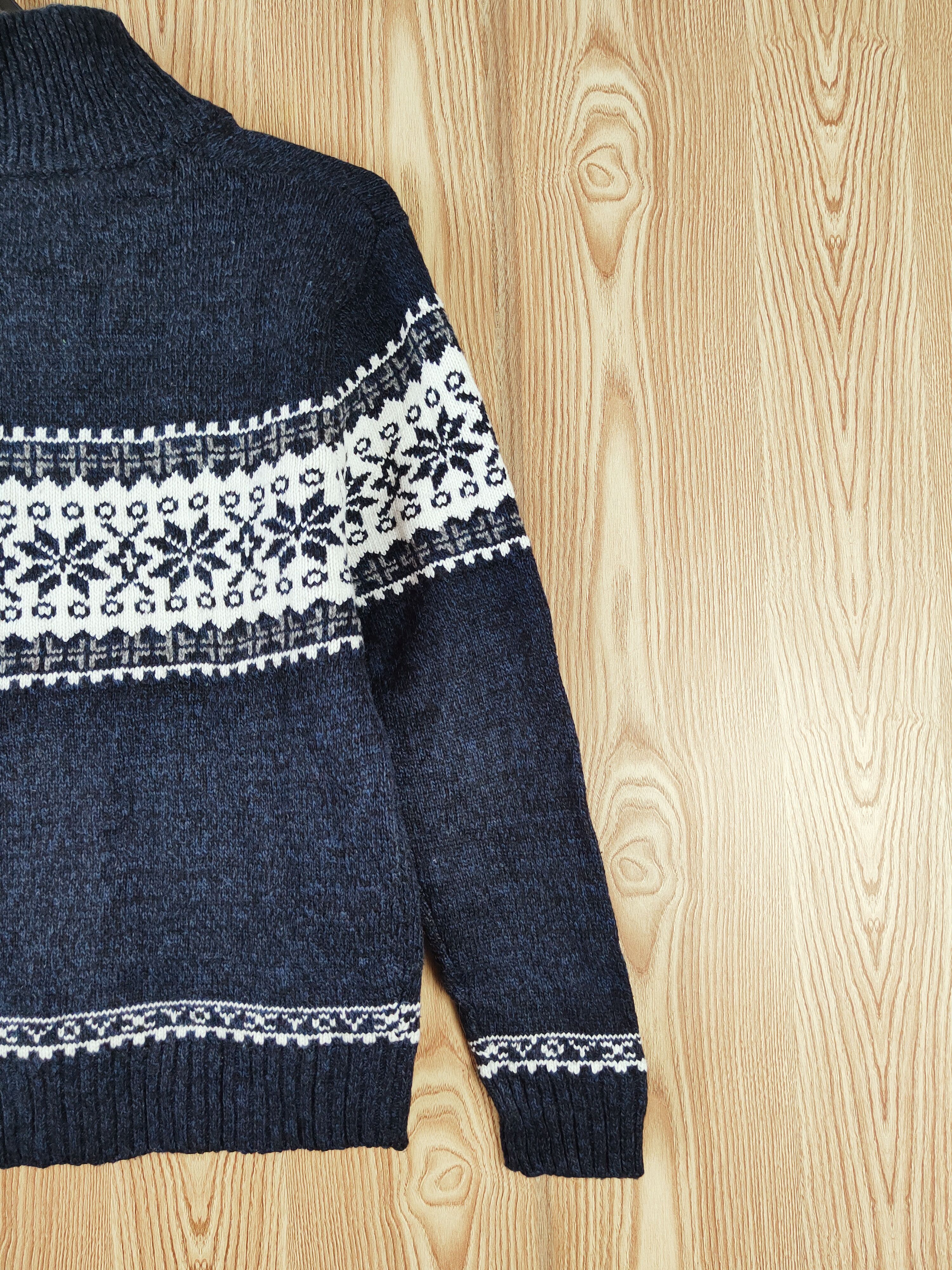 Japanese Brand × Vintage Japanese Brand art design Navy Knitwear Sweaters #W736 Size US S / EU 44-46 / 1 - 9 Thumbnail