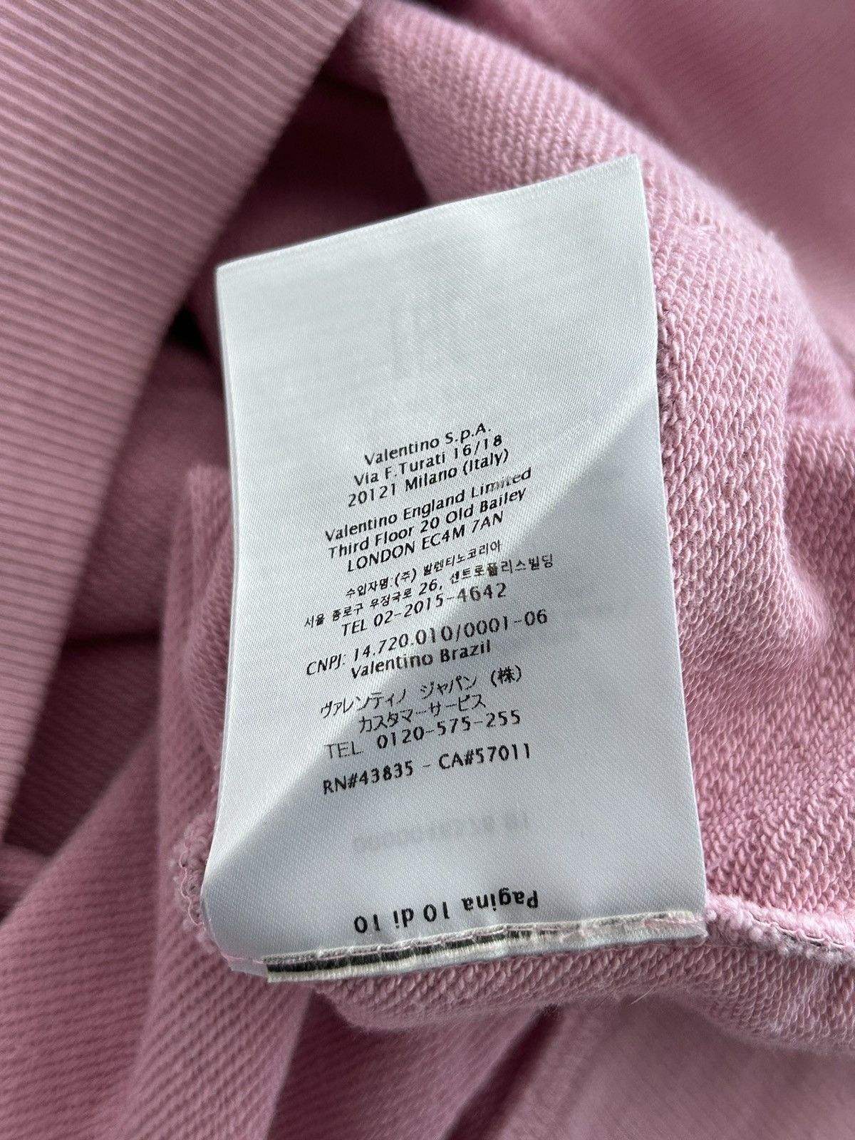 Valentino RED VALENTINO Pink Hoodie Allover Luxury Size XS / US 0-2 / IT 36-38 - 9 Thumbnail