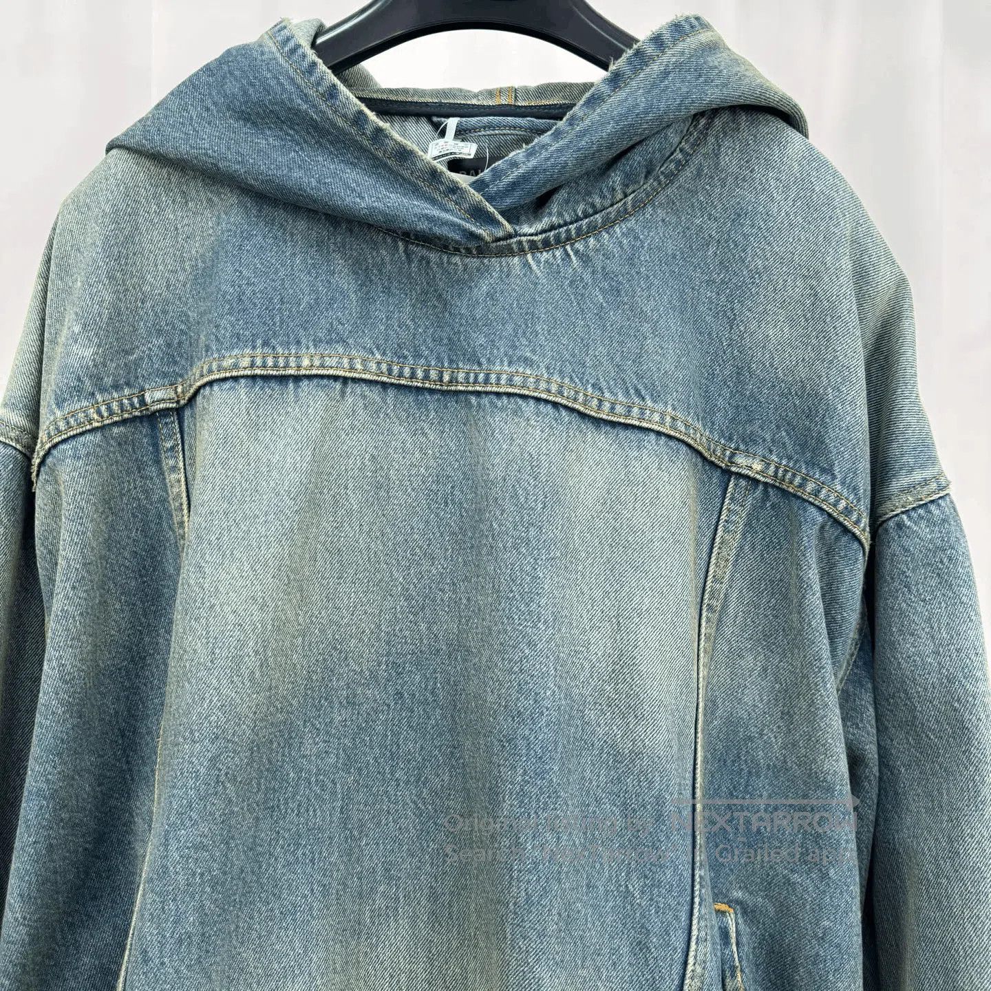 Balenciaga Balenciaga Denim Snowstorm Show Hoodie. Size US L / EU 52-54 / 3 - 3 Thumbnail