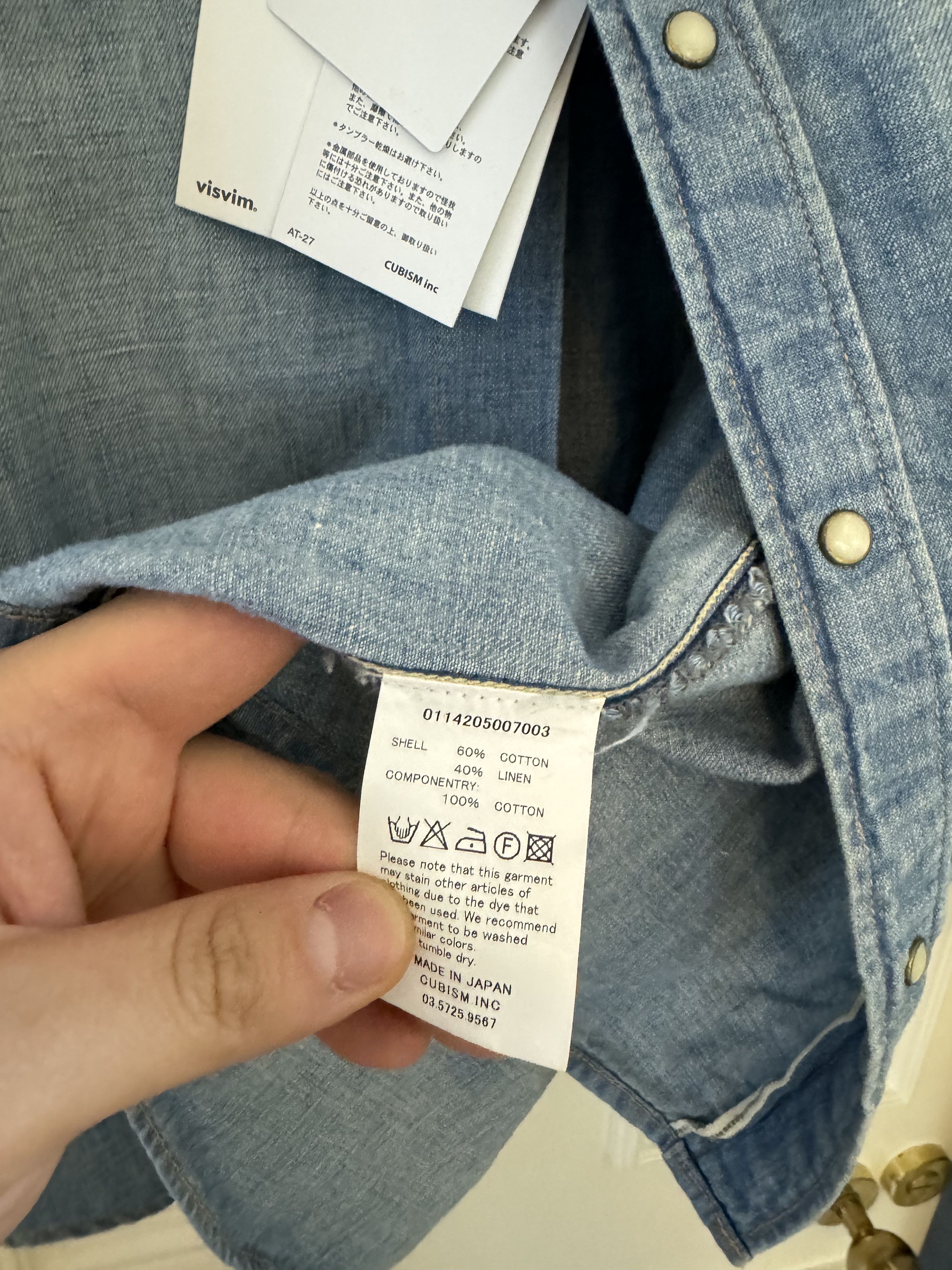 Visvim Social Sculpture Albacore Selvedge Denim Shirt Size US L / EU 52-54 / 3 - 3 Thumbnail
