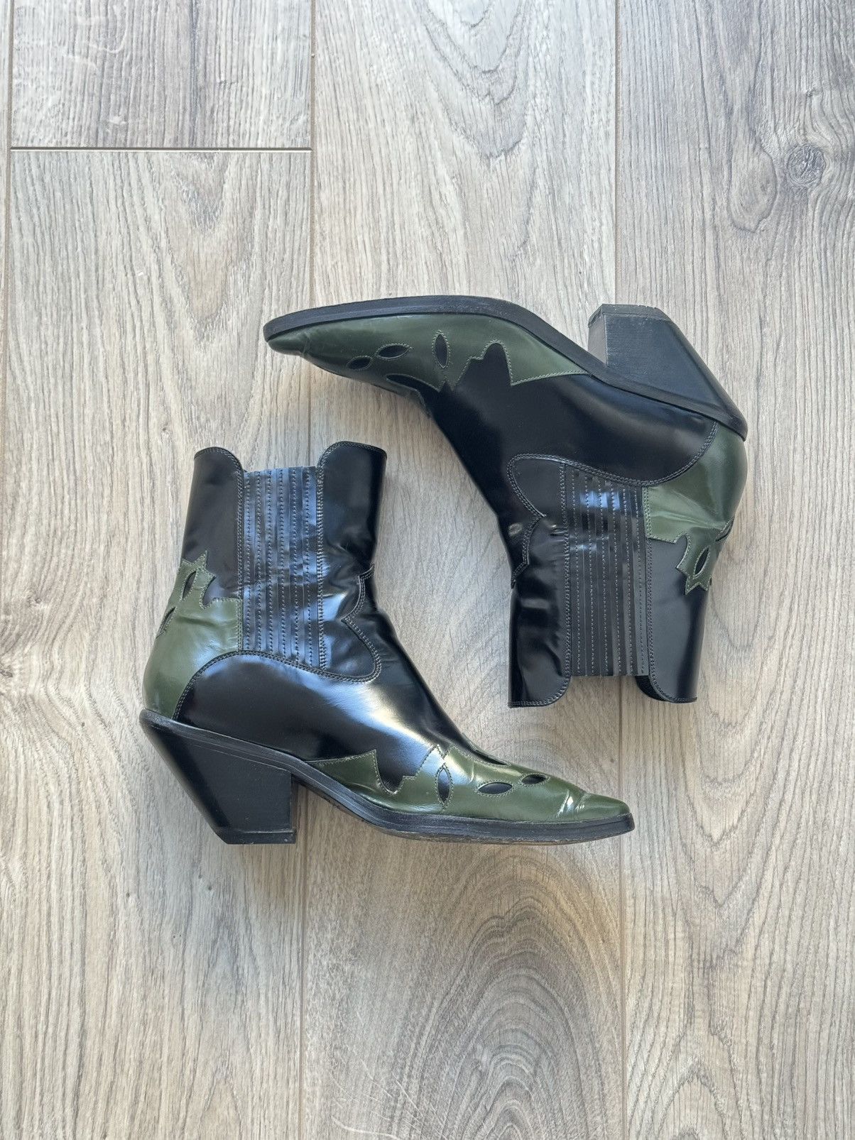 Enfants Riches Deprimes FW20 Midnight Cowboy Western Leather Boots Size US 7.5 / EU 40-41 - 1 Thumbnail