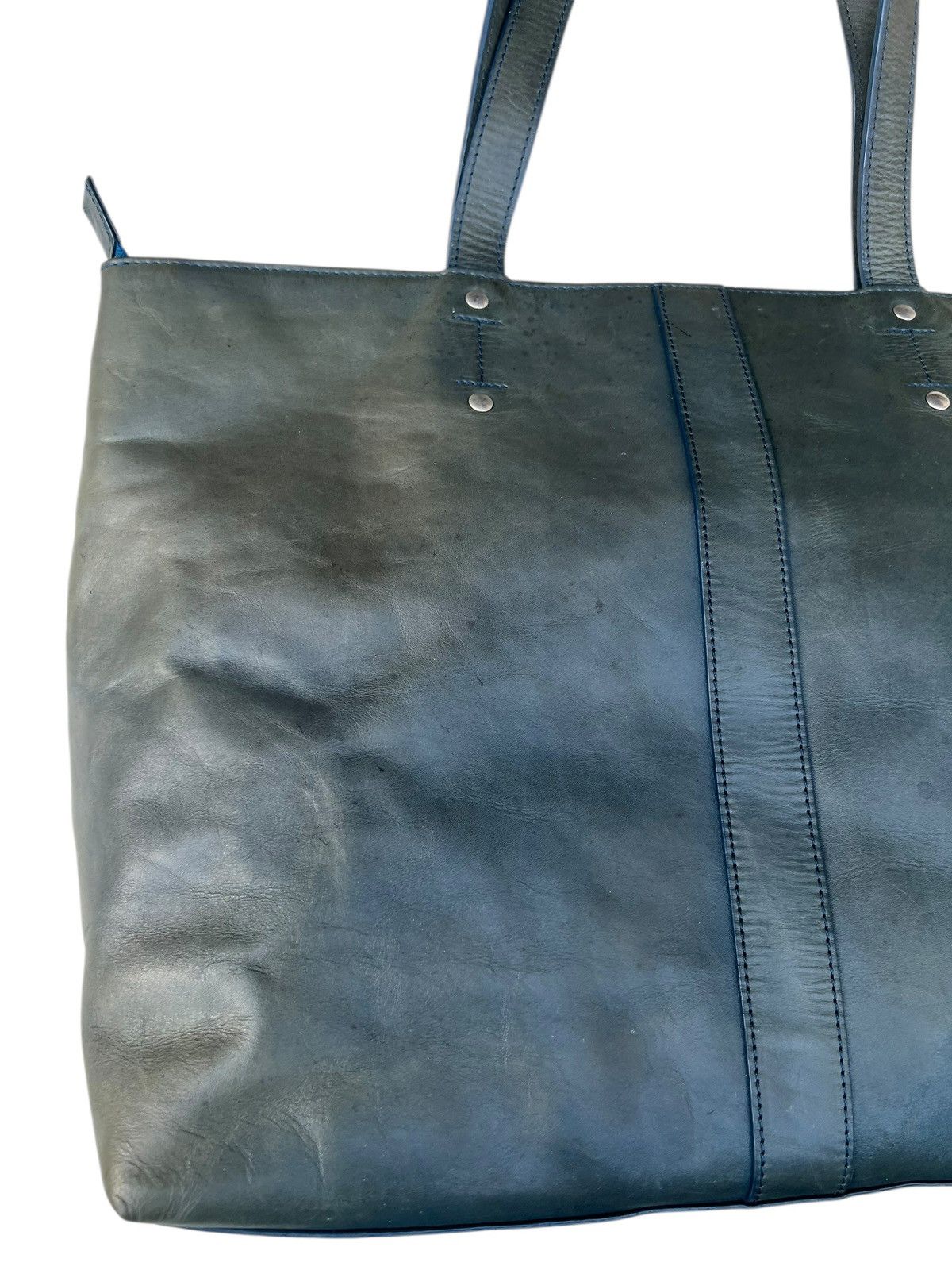 Tete Homme Tete Homme Japan Faded Patina All Leather Tote Bag Size ONE SIZE - 11 Thumbnail