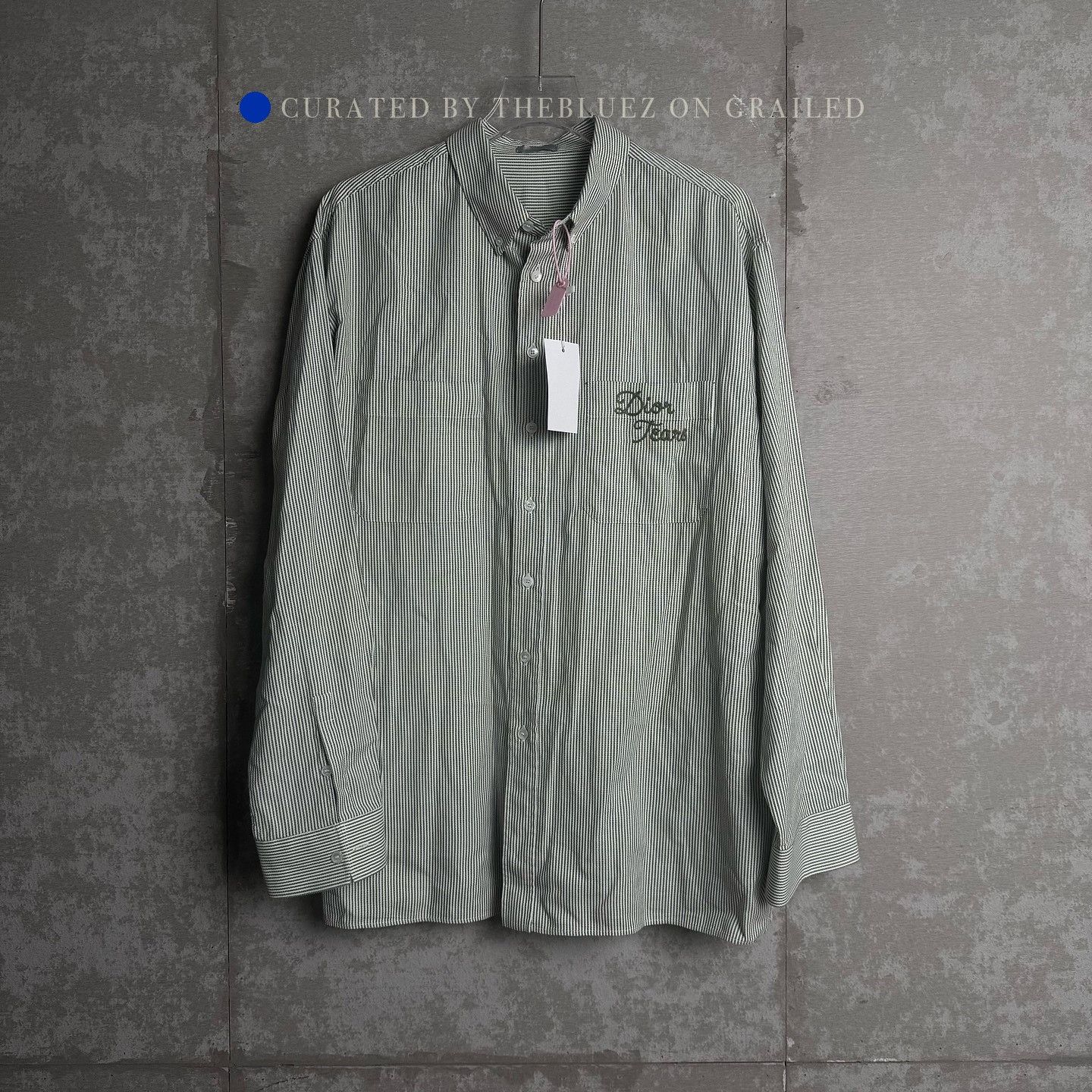 Dior Striped Gray Button-Up Shirt Size L Size US L / EU 52-54 / 3 - 1 Thumbnail