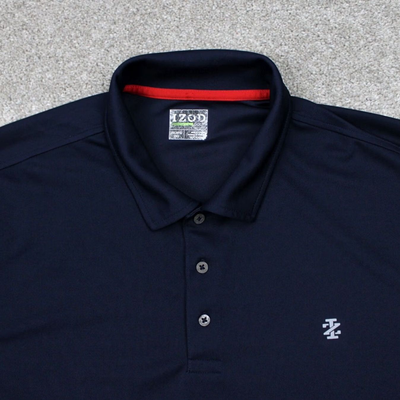 Izod IZOD Polo Shirt mens 2XL XXL Blue Polyester Stretch Short Sleeve Golf Pullover Size US XXL / EU 58 / 5 - 5 Thumbnail