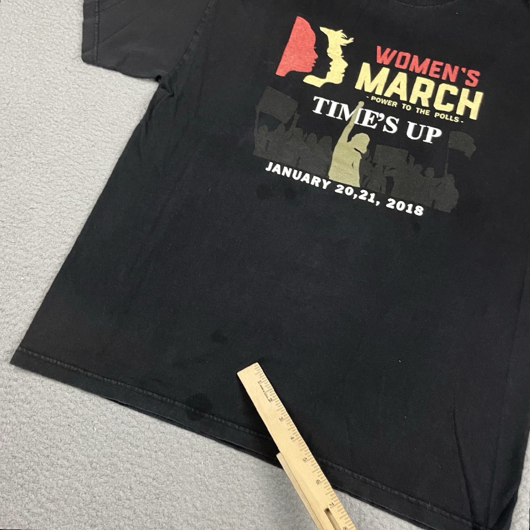 Vintage Womens T Shirt Adult XL 2018 Feminists Advocacy Protest Rights Times Up Shirt Size XL / US 12-14 / IT 48-50 - 6 Thumbnail