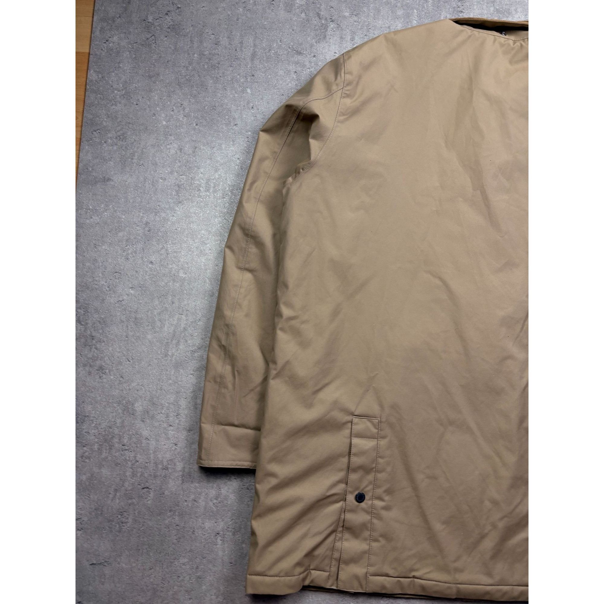 Barbour Barbour Mens Beige Waxed Cotton Jacket W/ Corduroy Collar & Size US XXL / EU 58 / 5 - 6 Thumbnail