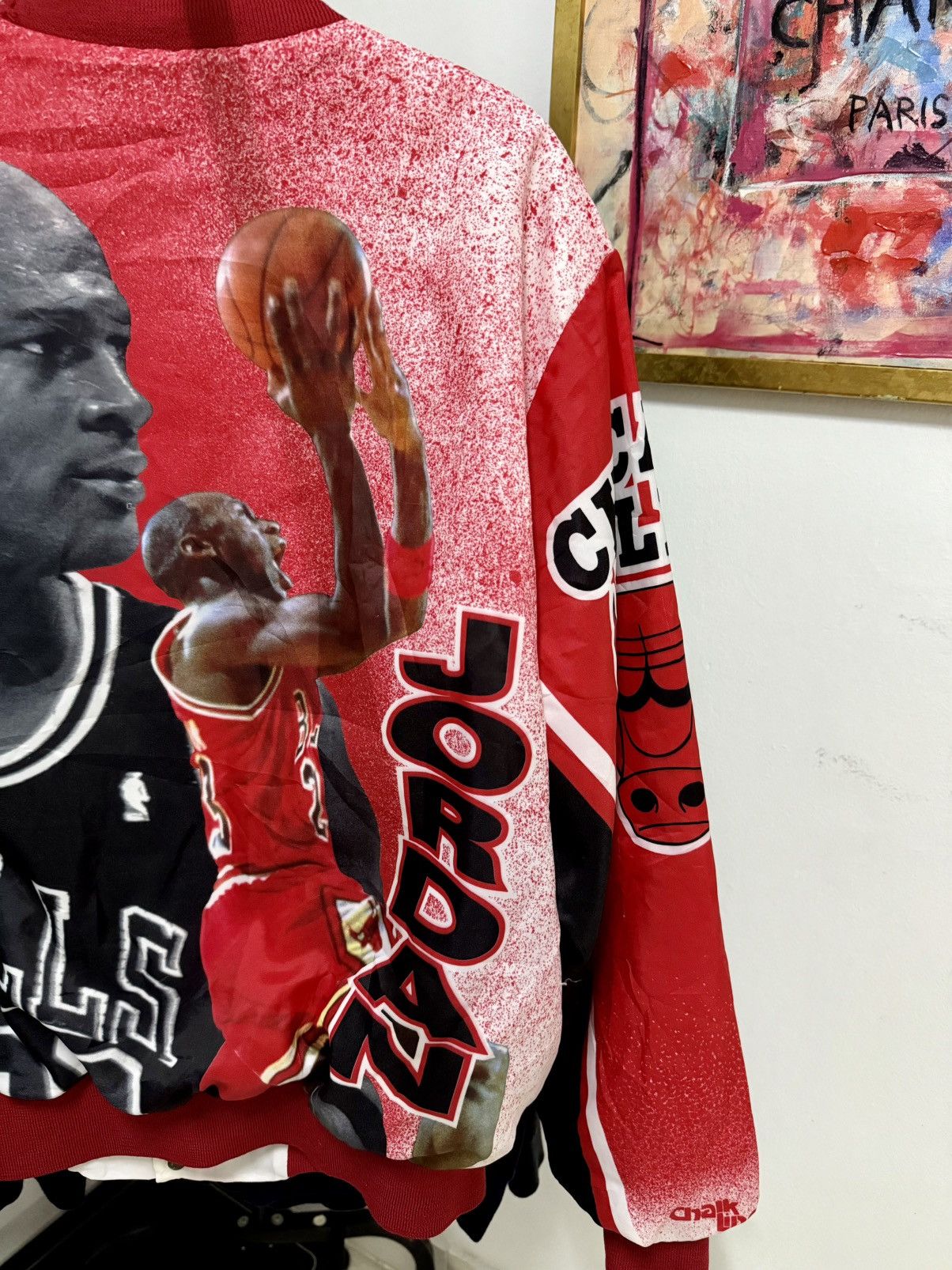 Vintage Vintage 90s Chicago bull Michael Jordan Chalk line Size US L / EU 52-54 / 3 - 2 Thumbnail