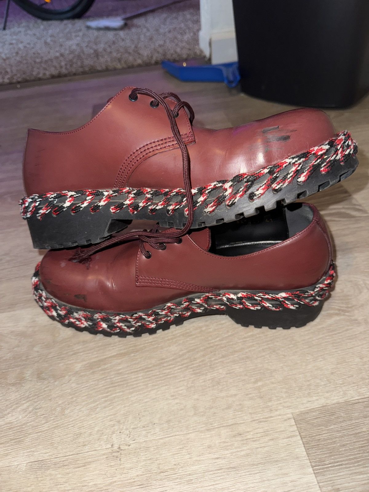 Balenciaga Balenciaga wine color way derby rope lace oxford lows Size US 9.5 / EU 42-43 - 3 Thumbnail