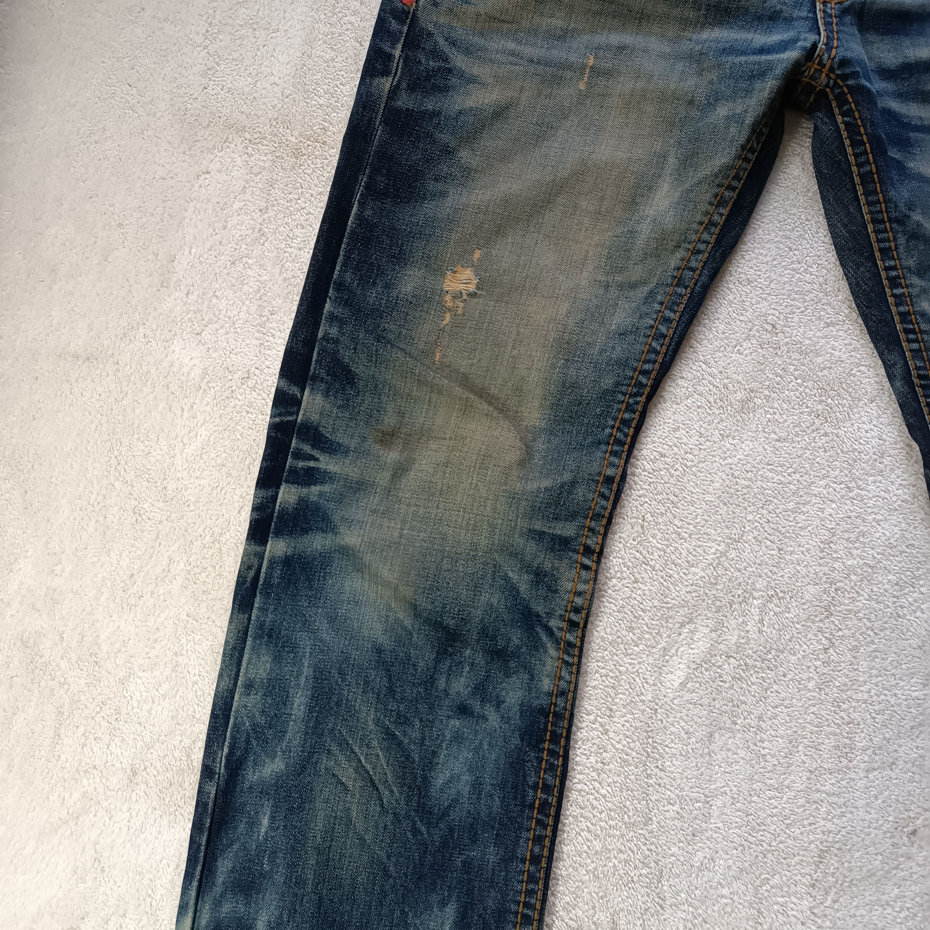 Japanese Brand × Vintage 🔥Vintage🔥 Japanese Brand DPSR Distressed Denim Jeans Size US 34 / EU 50 - 3 Thumbnail
