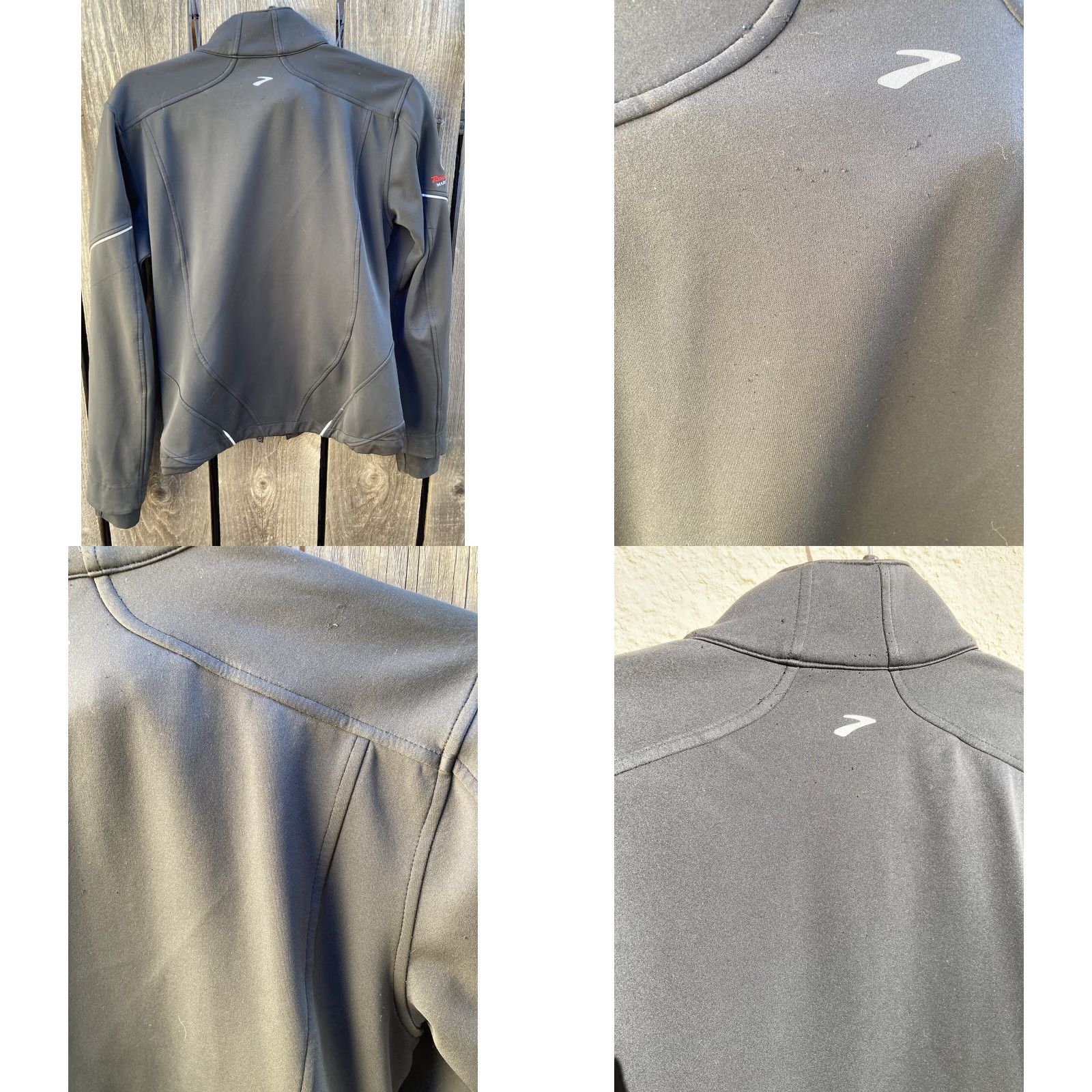 Brooks Brooks Running Women's Black Full-Zip Activewear Sweater M Embroidered Flawed Size M / US 6-8 / IT 42-44 - 8 Thumbnail