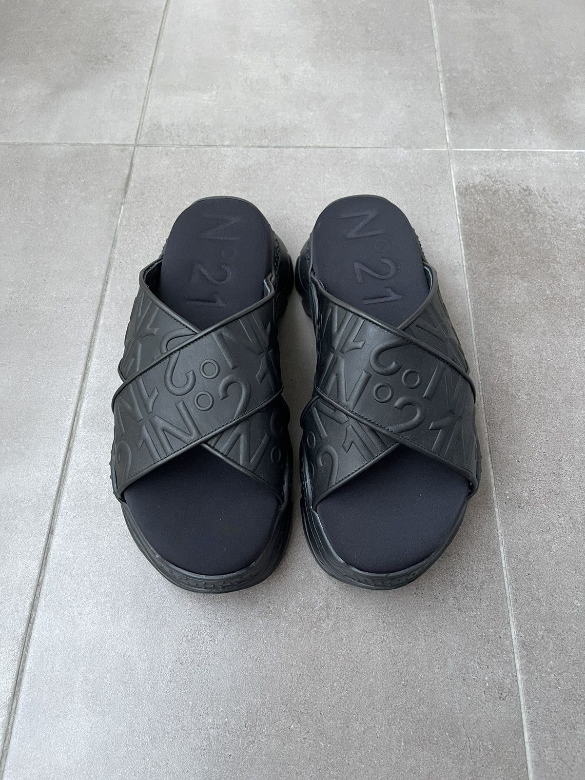N21 !DS! SS23 N21 Billy Platform Black Slides Size US 9 / EU 42 - 9 Thumbnail