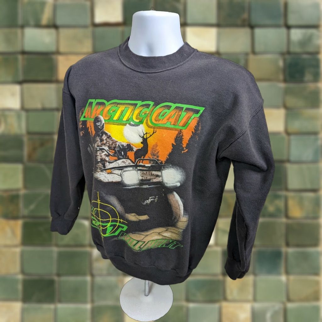 Vintage VINTAGE Artic Cat Racing Pullover Sweatshirt Shirt Black Graphic Print Small Men Sz S Size US S / EU 44-46 / 1 - 1 Thumbnail