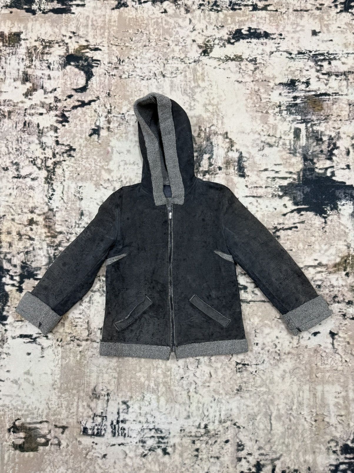 Guess Guess Suede Leather Sherpa Lined Jacket Hoodie Size XXS / US 00 / IT 34 - 3 Thumbnail