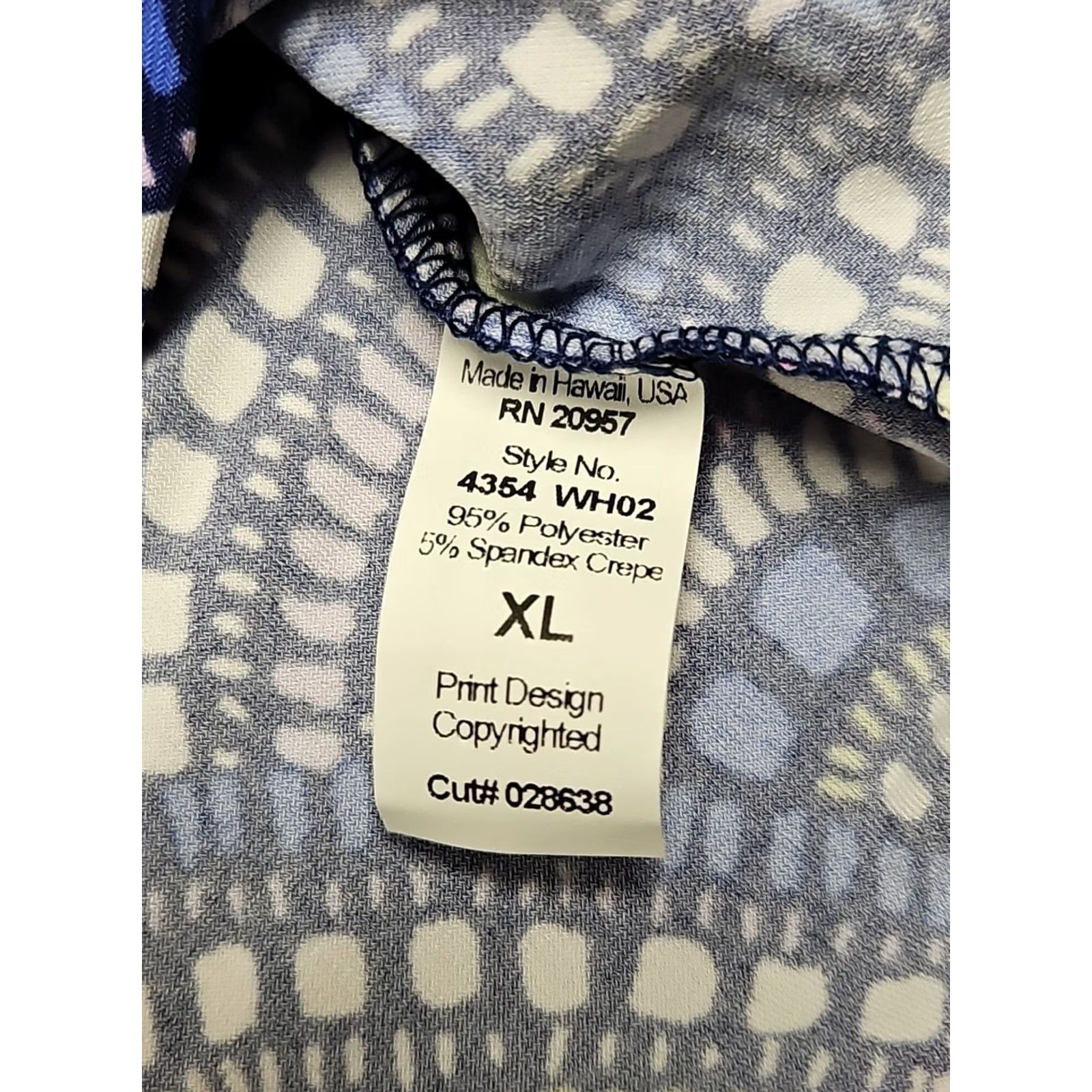 Tori Richard Tori Richard Blouse Womens XL Purple Geometric Print Hawaii Honolulu Sleeveless Scoop Pullover Crepe Knit Lightweight Breathable NWT Size XL / US 12-14 / IT 48-50 - 6 Thumbnail