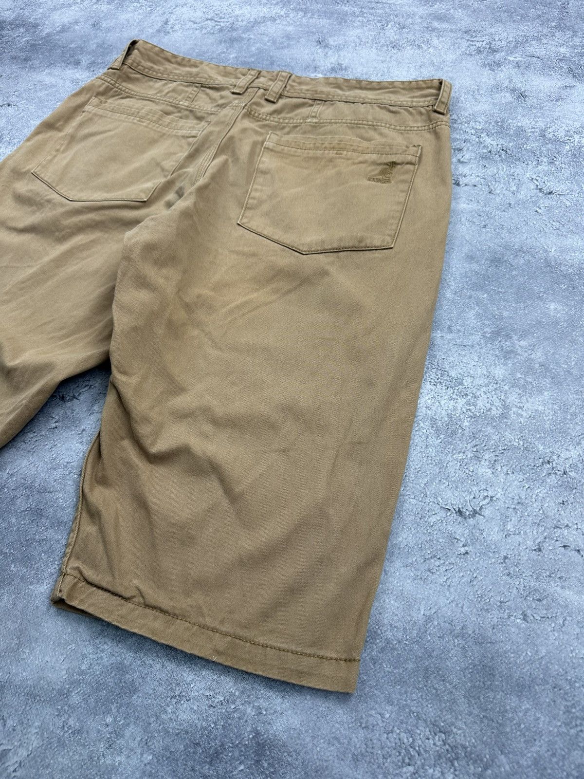 Kangol Vintage Kangol Rap Shorts Beige Rare Y2K Embroidered Logo Size US 34 / EU 50 - 15 Thumbnail