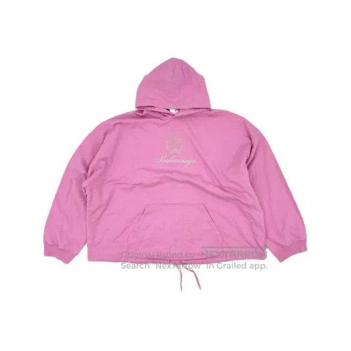 Balenciaga Balenciaga Pink Hoodie with Geometric Pattern. Size US M / EU 48-50 / 2 - 2 Thumbnail
