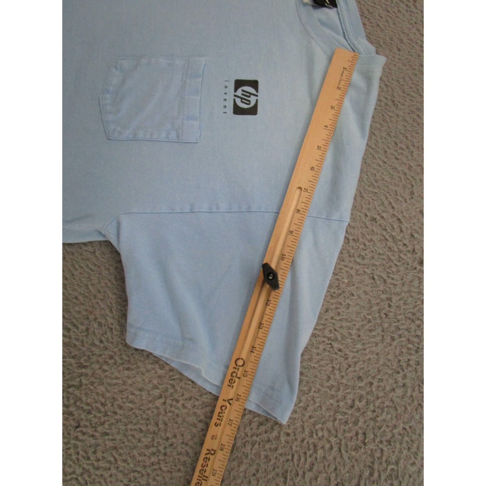 Hanes VINTAGE Hanes T-Shirt Double-Sided Blue Mens L Read Size US L / EU 52-54 / 3 - 5 Thumbnail