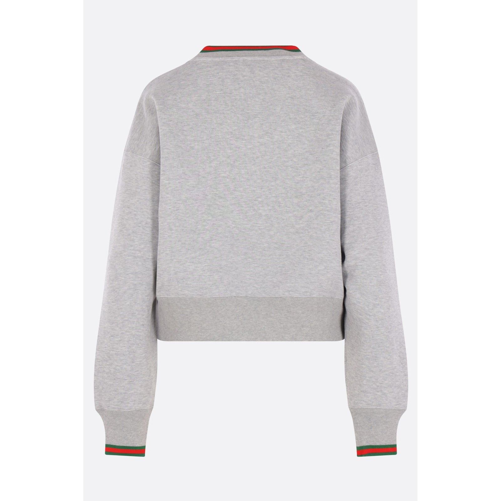 Gucci GUCCI Grey Jersey Web Sweatshirt New & Authentic (Men's size Size S / US 4 / IT 40 - 2 Thumbnail
