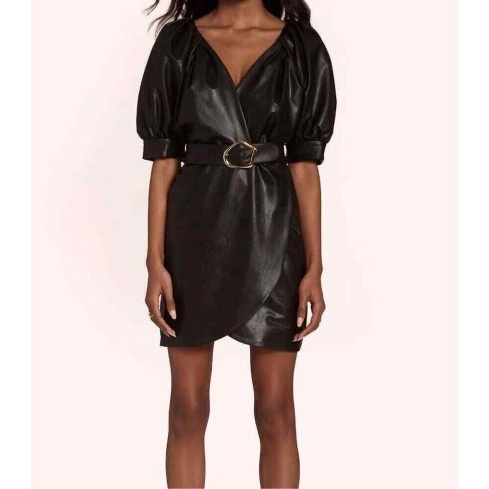 Amanda Uprichard Amanda Uprichard Faux Leather Mini Dress - Size XS Size XS / US 0-2 / IT 36-38 - 1 Thumbnail