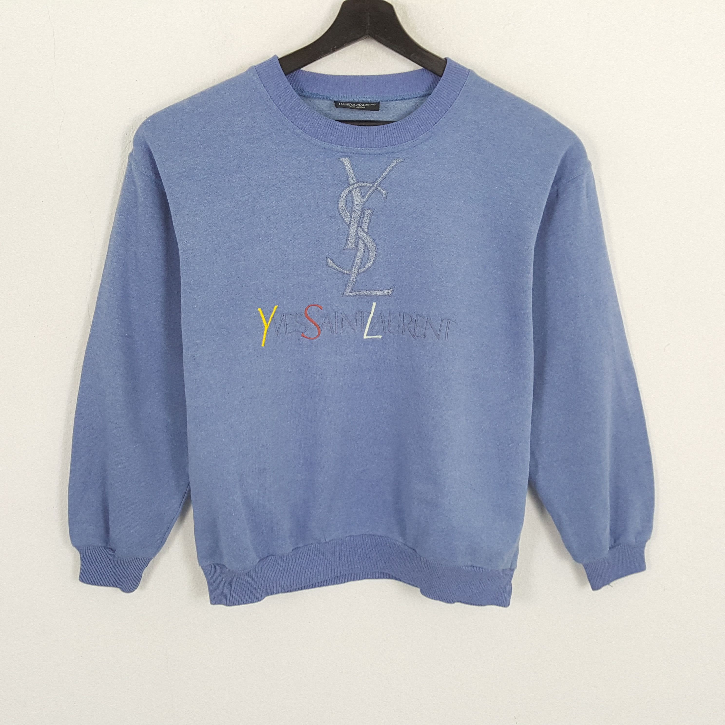 YVES SAINT LAURENT Fashion Style Spellout Design Sweatshirt