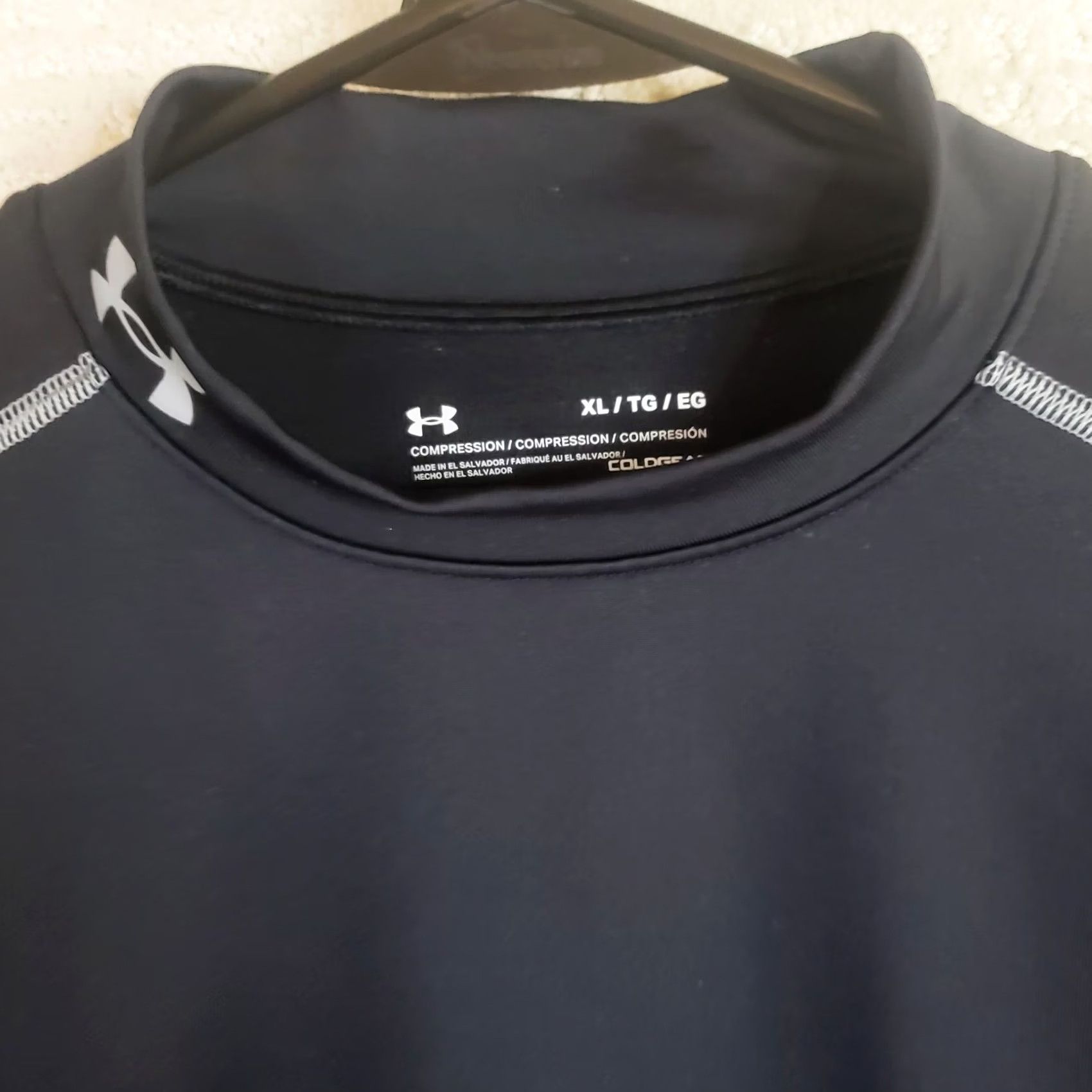 Under Armour Under Armour Men Activewear Shirt XL Black Compression ColdGear Logo Long Sleeve Size US XL / EU 56 / 4 - 5 Thumbnail
