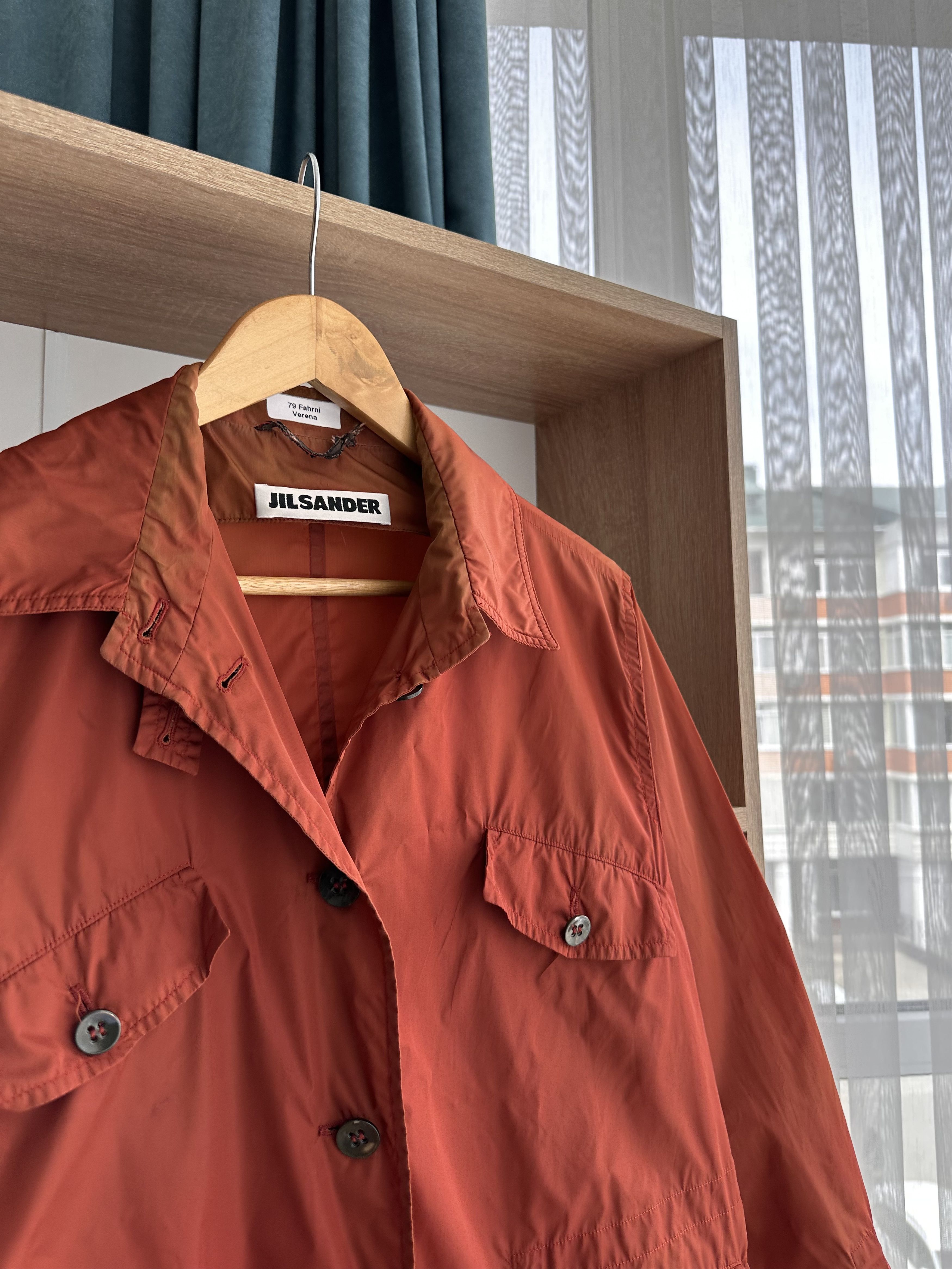 Jil Sander Vintage Jil Sunder Luxury Orange Nylon Cargo Jacket Size US S / EU 44-46 / 1 - 6 Thumbnail