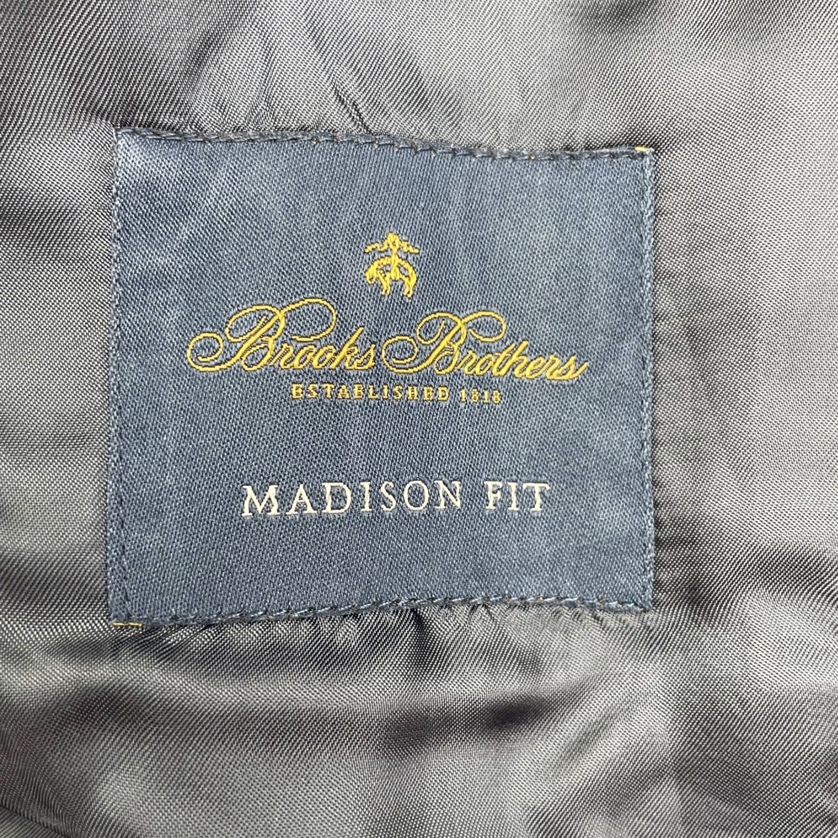 Brooks Brothers Brooks Brothers Men's Bespoke Madison Zignone Wool Blazer Navy/Brown Plaid 42R Size 42R - 6 Thumbnail