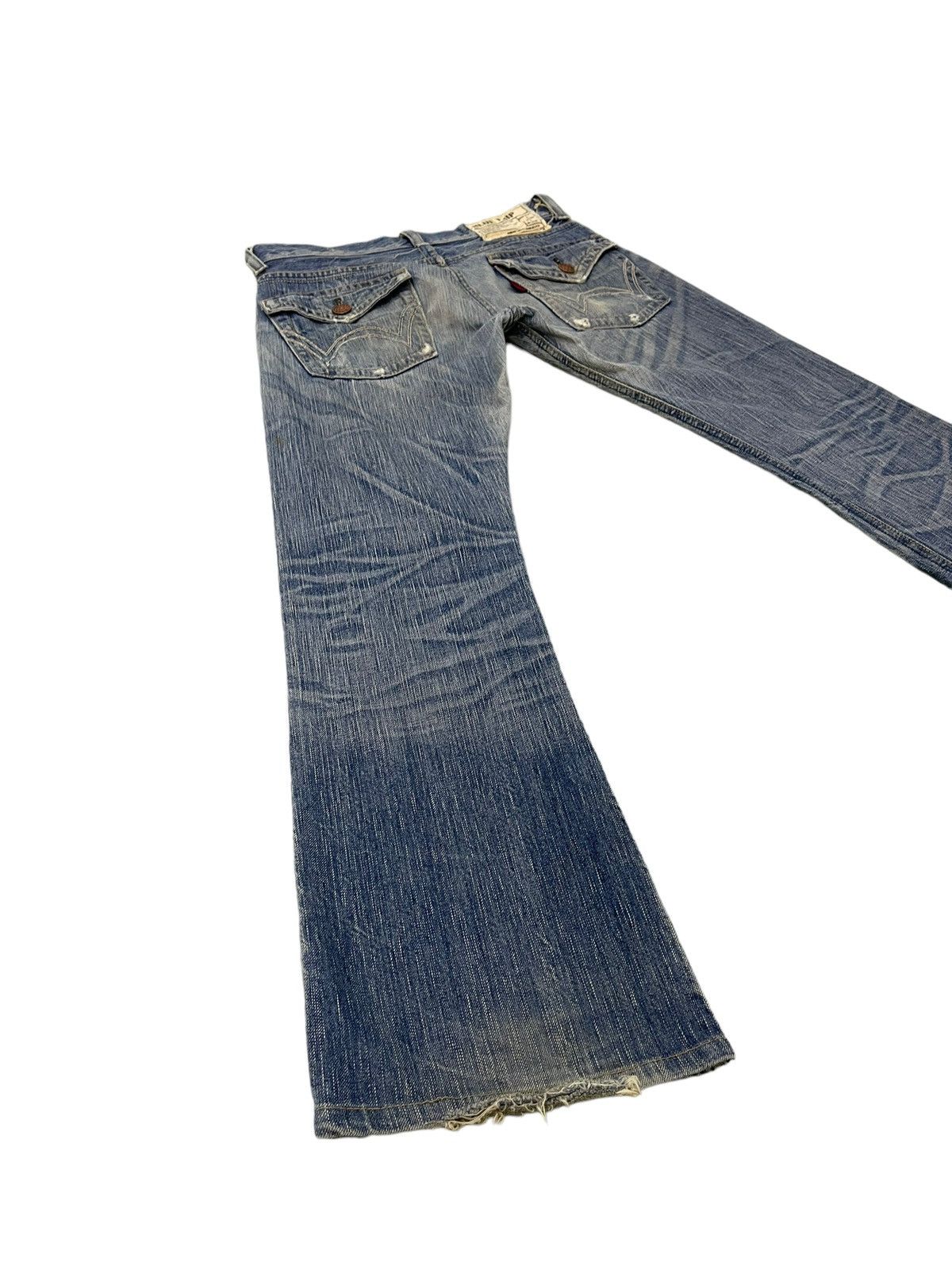 Edwin Flare Jeans Edwin Japan Faded Distress Boot Cut 8🟦0 Size US 30 / EU 46 - 11 Thumbnail