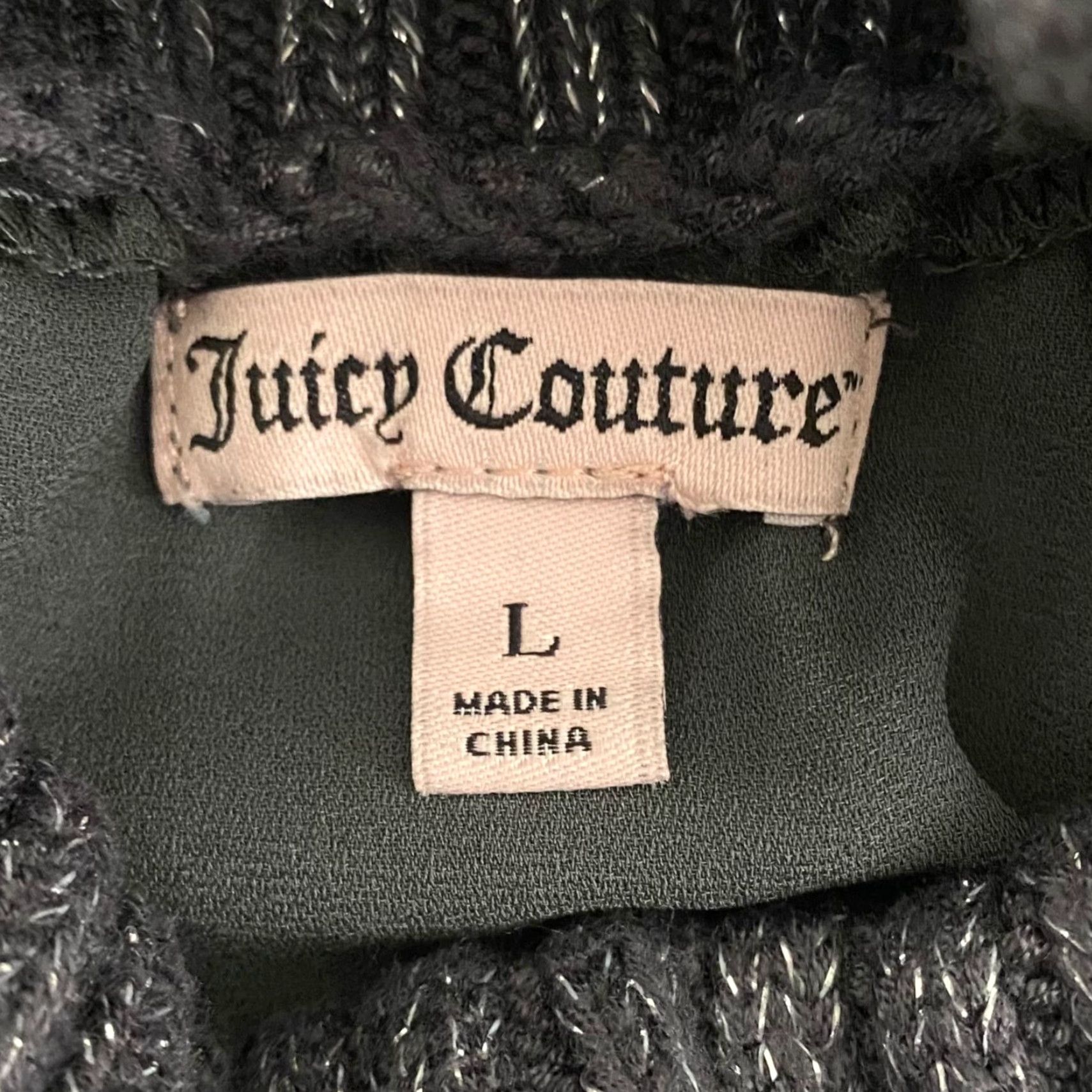 Juicy Couture VINTAGE Juicy Couture Blouse Shirt Sleeveless Turtleneck Metallic Gray Women's Large L Tank Size L / US 10 / IT 46 - 7 Thumbnail