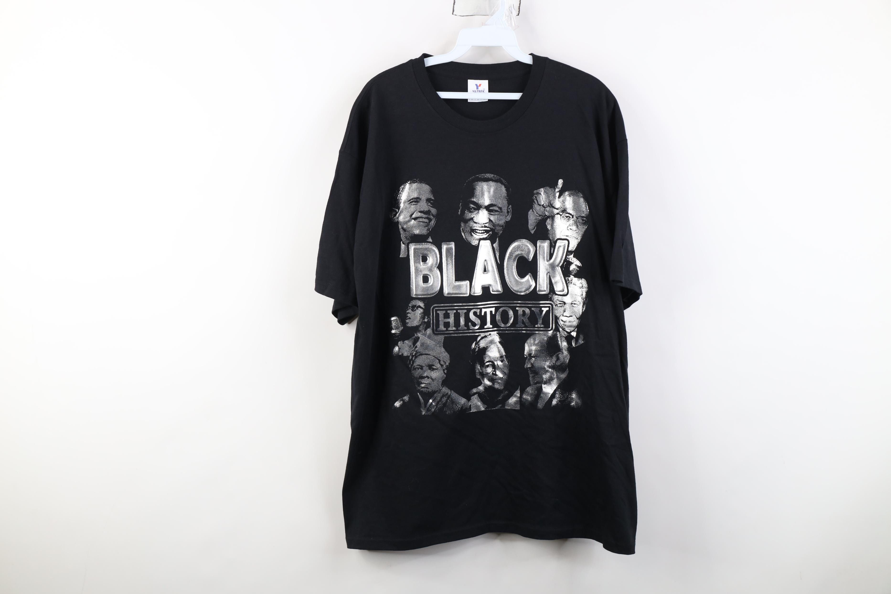 Vintage Deadstock Vintage History Obama Jr Malcolm X Mandela T-Shirt Size US XL / EU 56 / 4 - 1 Thumbnail
