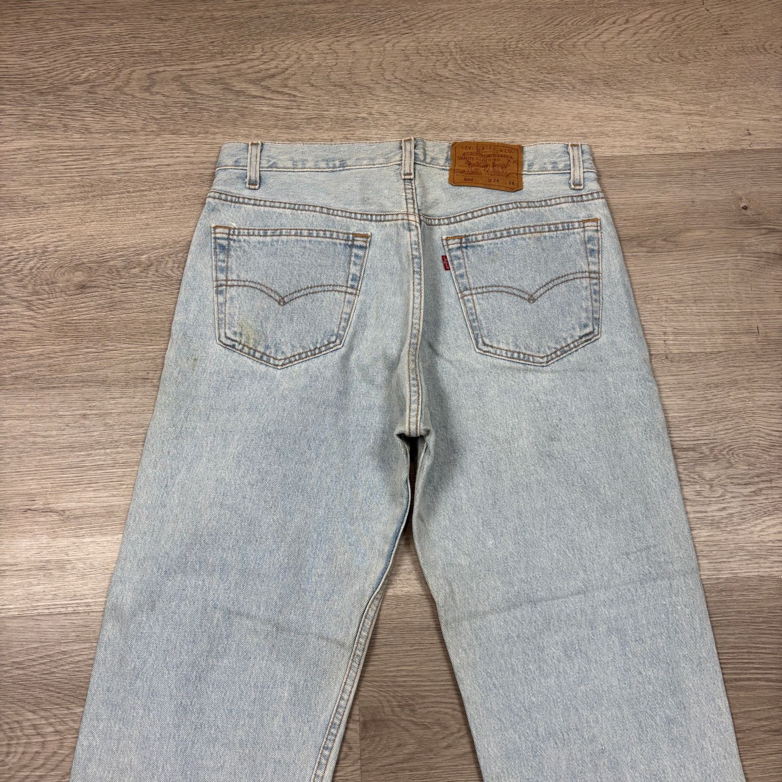 Levi's × Vintage Vintage 90s Levi's 501 Straight Leg Jeans Made in USA 32x25 Size US 32 / EU 48 - 3 Thumbnail
