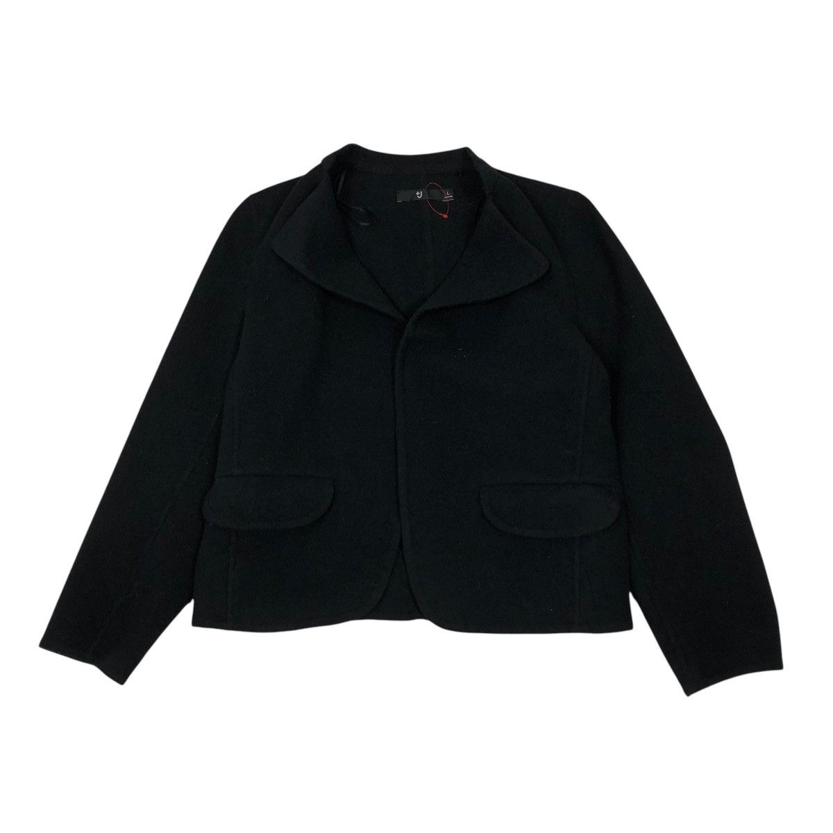 Jil Sander 🔥RICH BLACK CROPPED WOOL JACKET BIKER JILL SANDER J+ UNIQLO Size L / US 10 / IT 46 - 1 Thumbnail