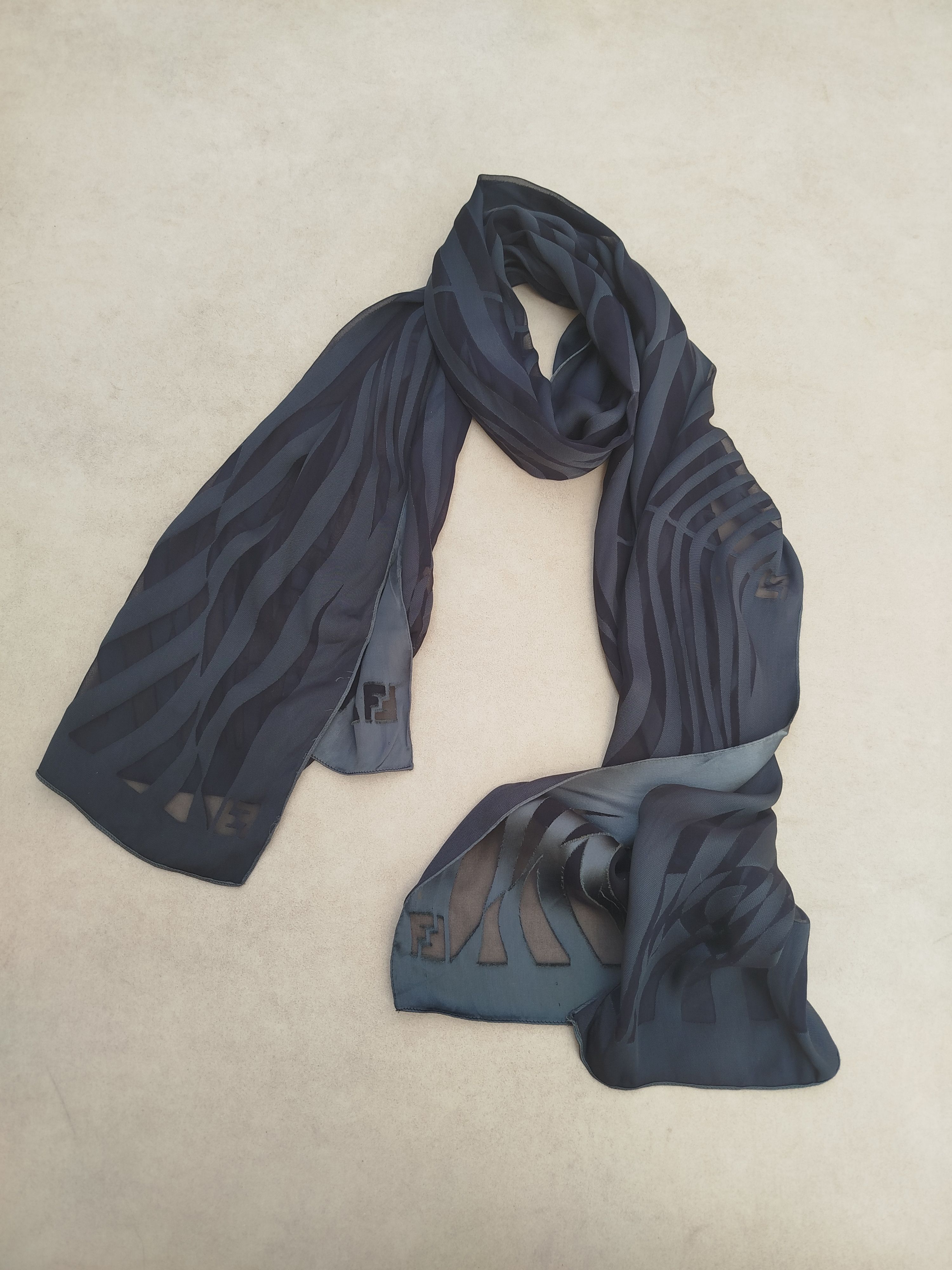 Fendi Fendi green silk rayon scarf Size ONE SIZE - 9 Thumbnail