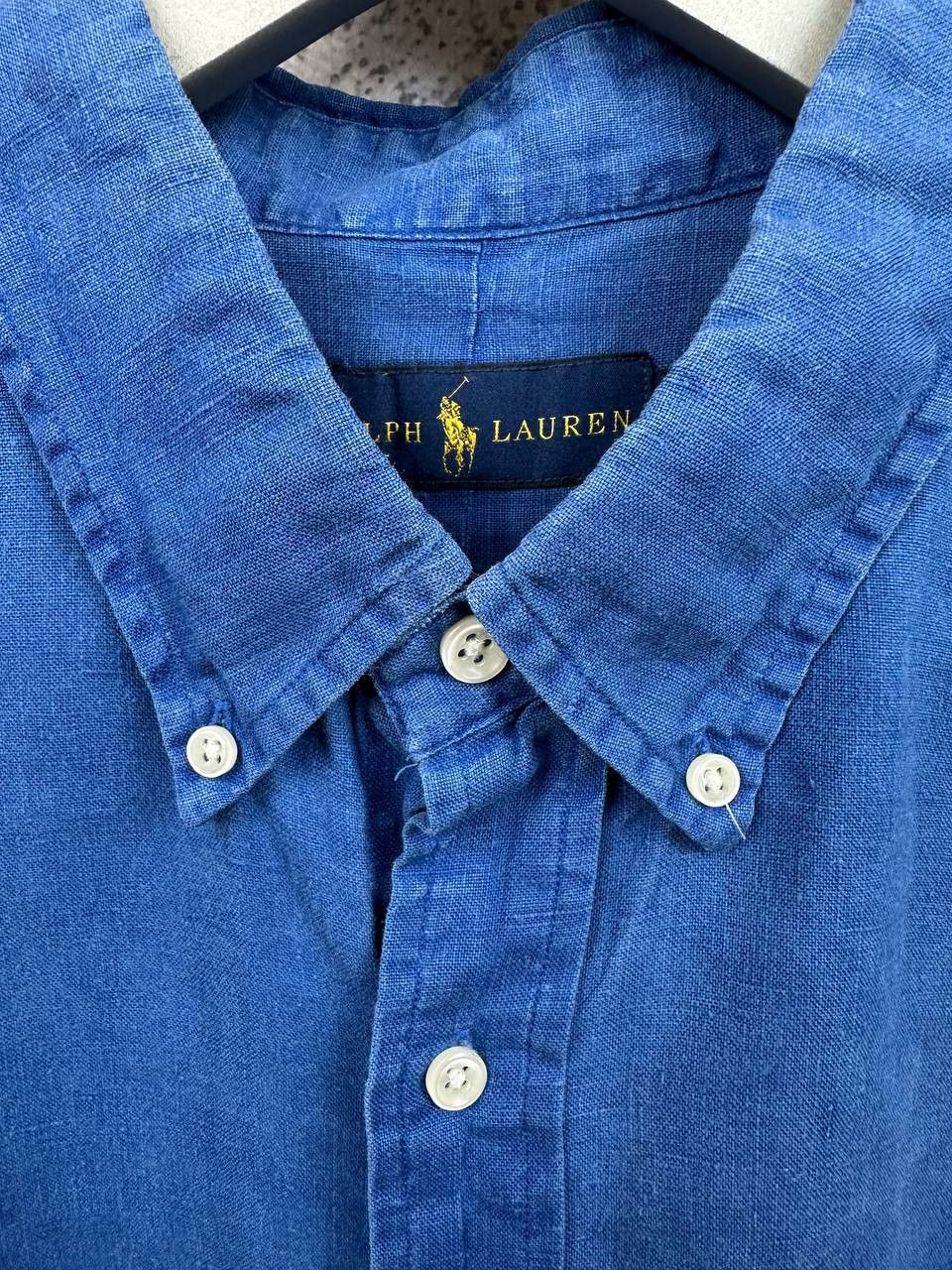 Ralph Lauren Ralph Lauren 100% Linen Shirt Button Up Blue Button Down SS Size US XL / EU 56 / 4 - 11 Thumbnail