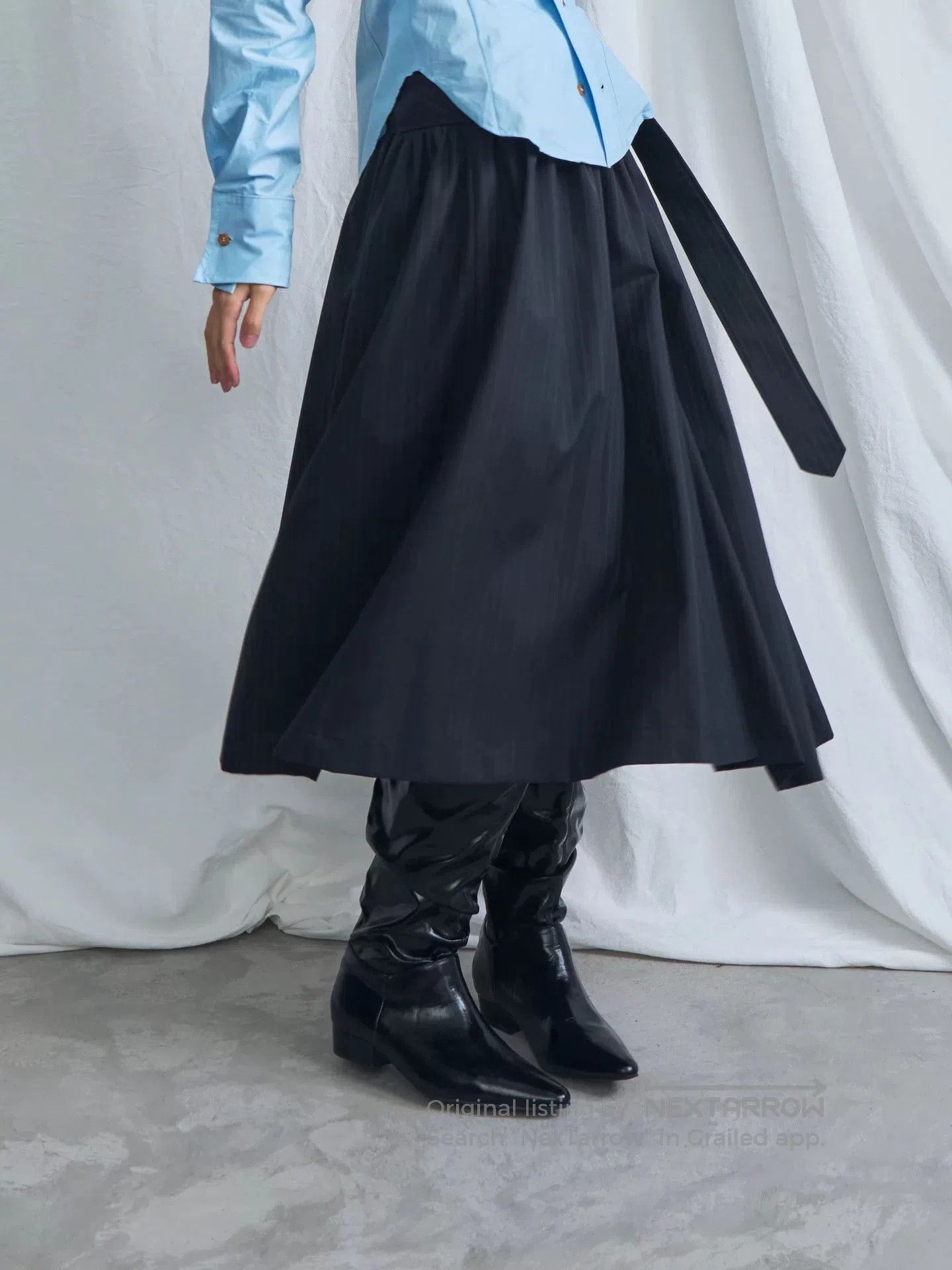 Junya Watanabe navy wool belt dress by junya watanabe. Size M / US 6-8 / IT 42-44 - 5 Thumbnail