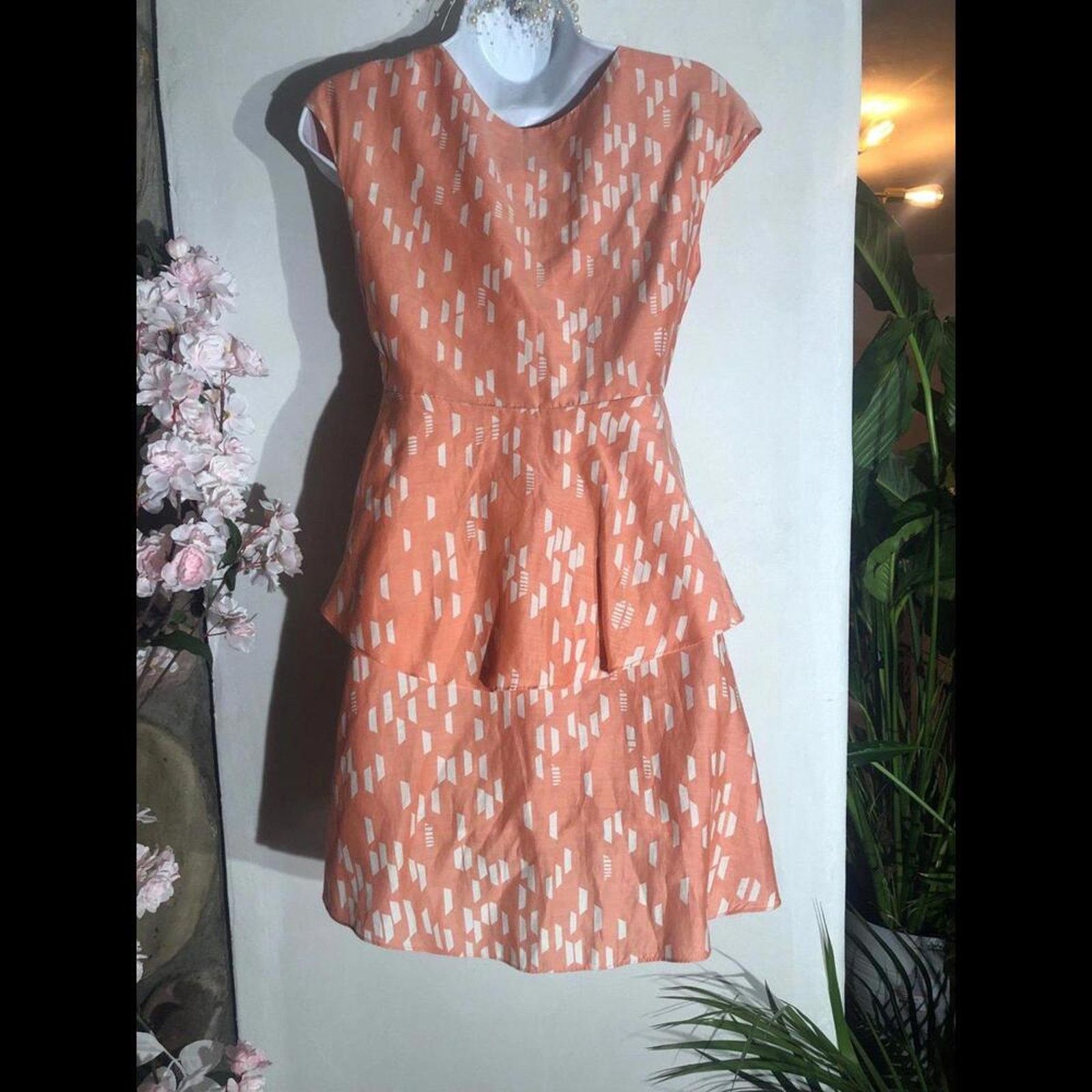 Dolce Vita Summer Sundress Dolce Vita orange and white zip front small Size S / US 4 / IT 40 - 4 Thumbnail