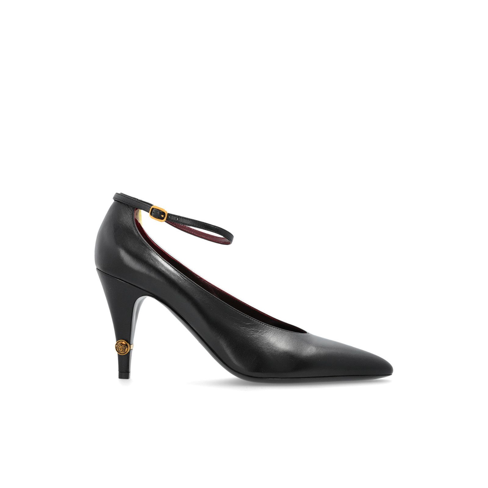 Versace VERSACE Gianni Black Leather Heel Pumps New & Authentic (Wom Size US 9.5 / IT 39.5 - 1 Thumbnail