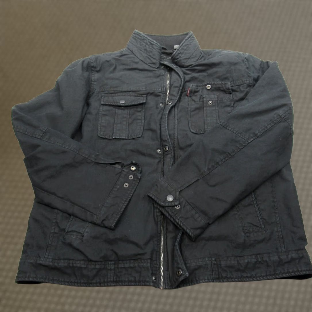 Levi's Levi's Jacket Men XL Black Canvas Pockets Full Zip Lined Military Quilt Insulated Cold Weather Casual Mens Size US XL / EU 56 / 4 - 1 Thumbnail